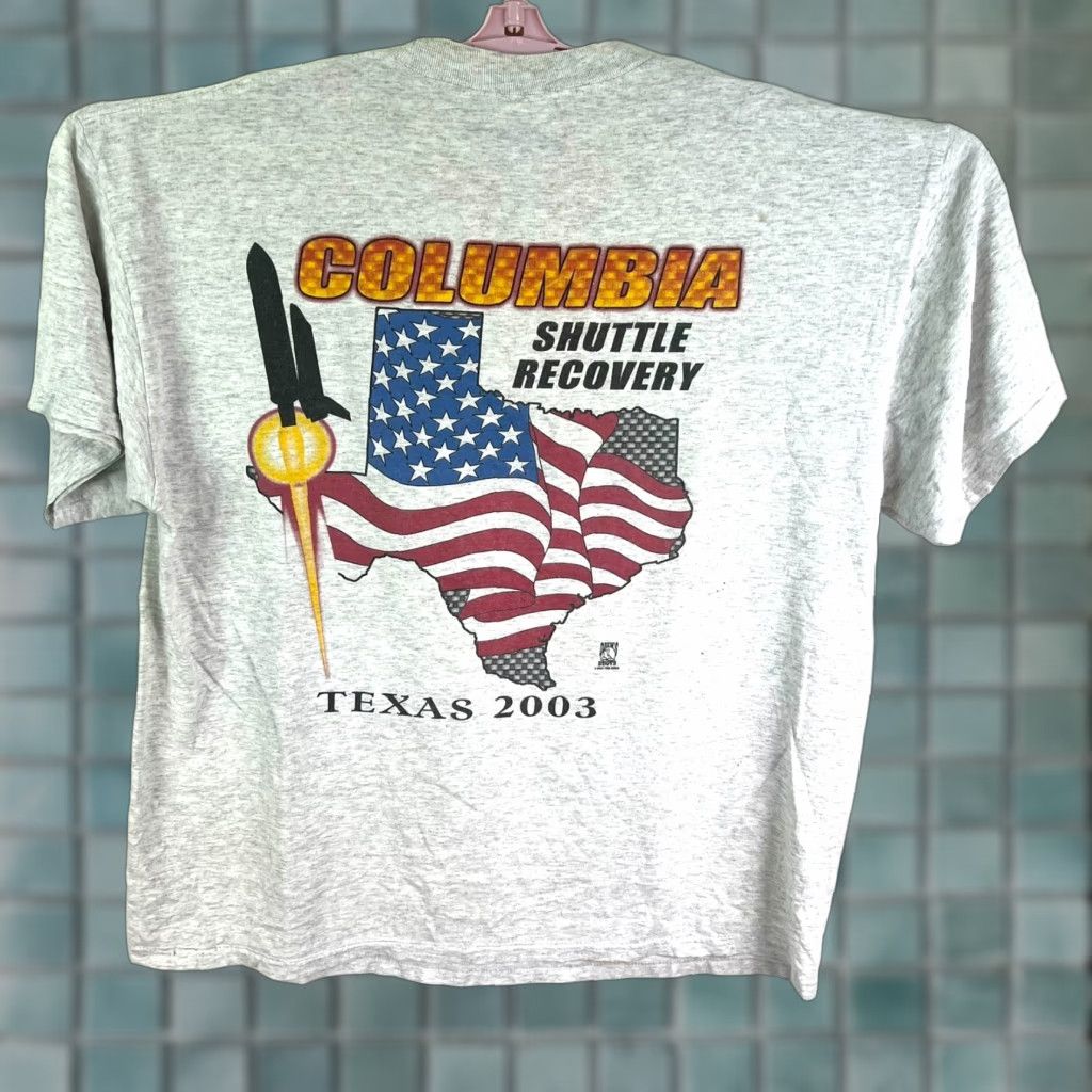 Gildan VINTAGE Columbia Shuttle Recovery T Shirt Adult XL Gray Gildan Logo Graphic Print 2000s USA 90s? Size US XL / EU 56 / 4 - 1 Thumbnail