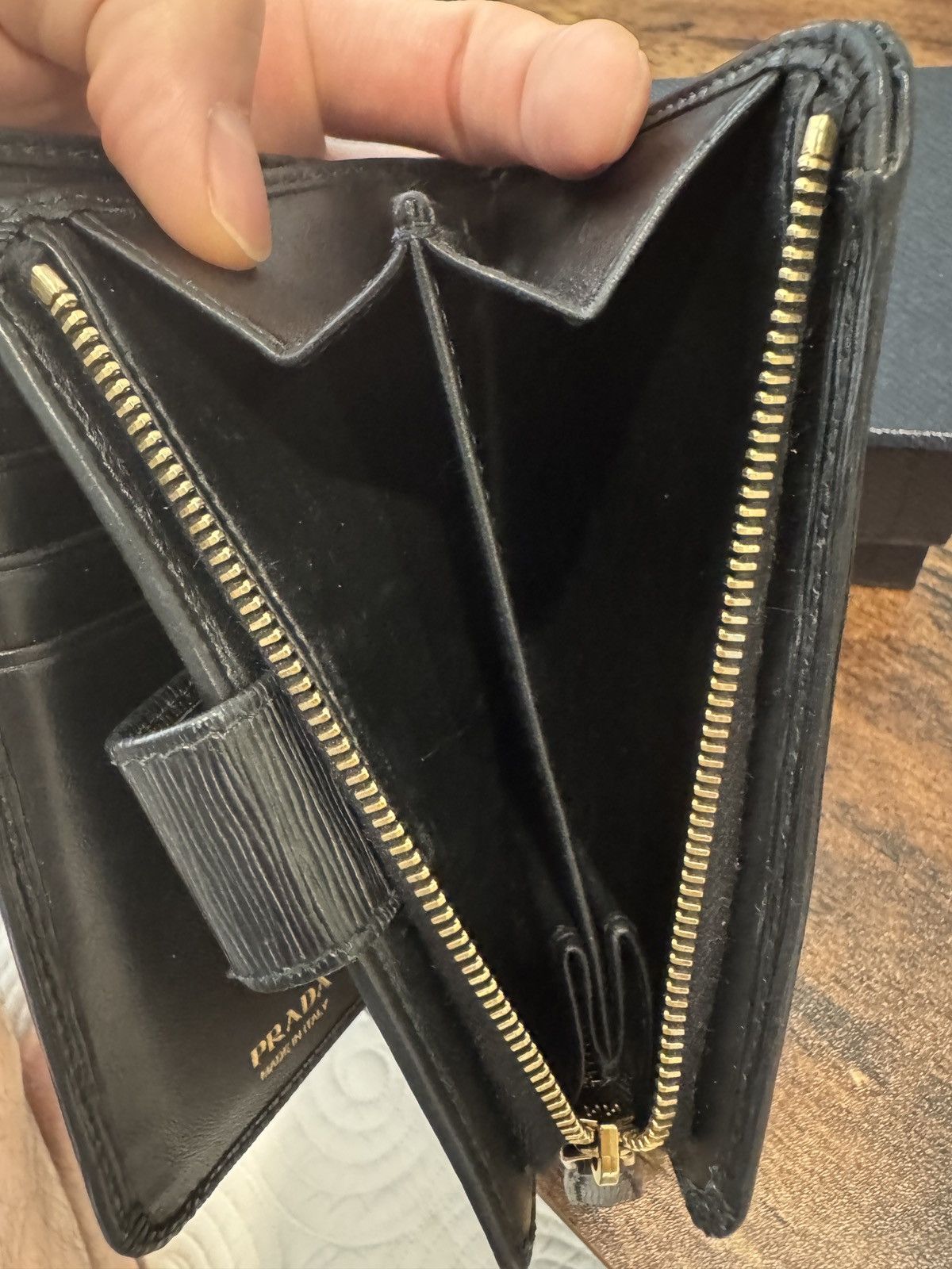 Prada prada vitello move leather 1ml225 bifold wallet black Size ONE SIZE - 8 Thumbnail