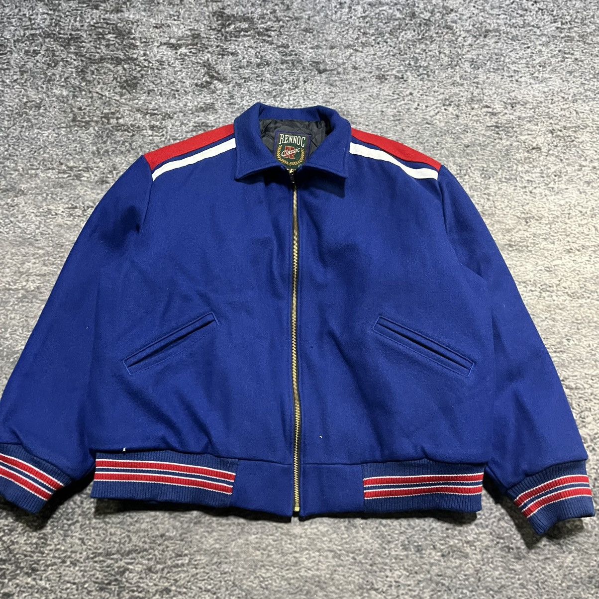 Rennoc VINTAGE RENNOC BLANK FULL ZIP VARSITY LETTERMAN JACKET Size US XL / EU 56 / 4 - 3 Thumbnail