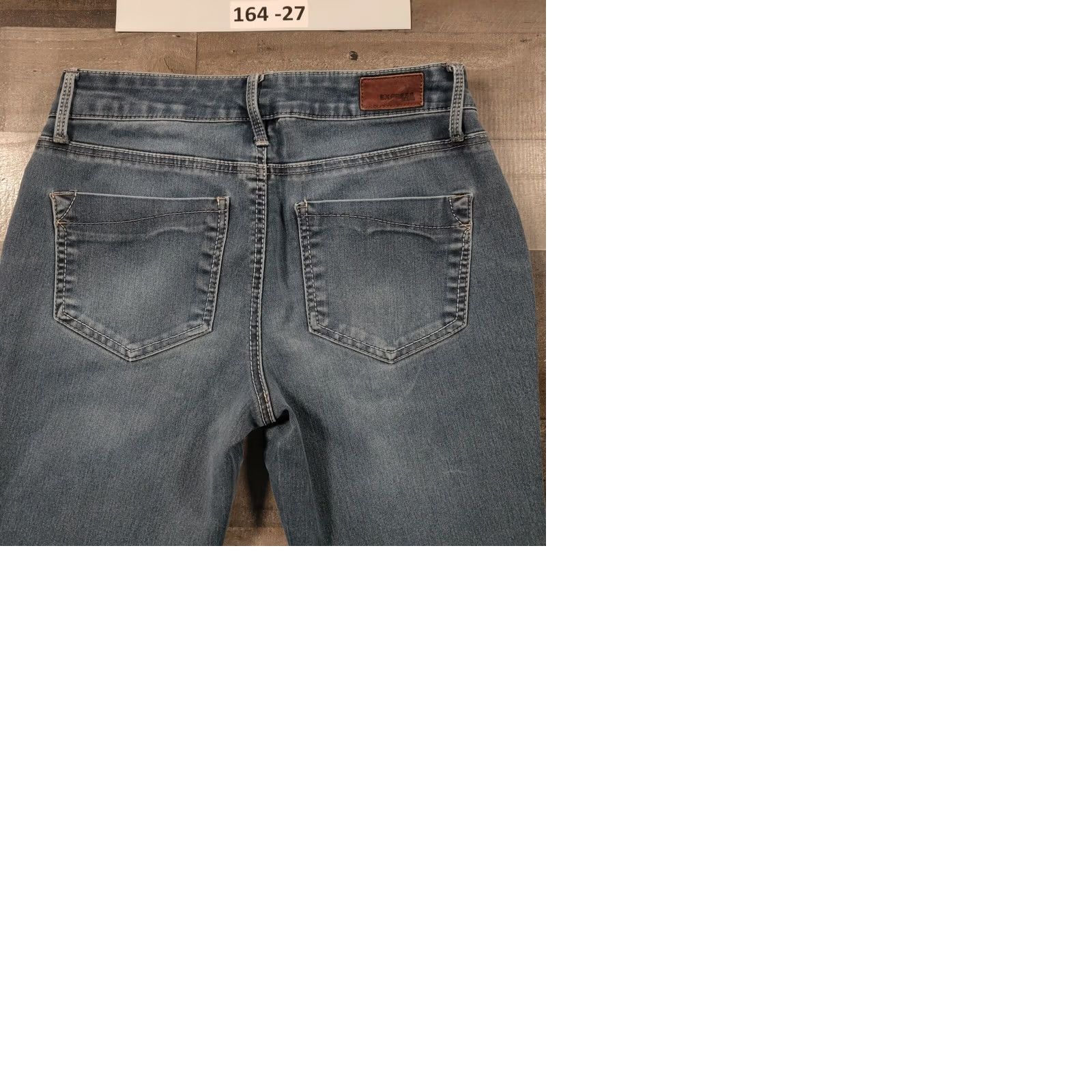 Express Express Jeans Women Mid Rise Skinny Pockets Zip Closure Stone Wash Blue Denim 2 Size 26" / US 2 / IT 38 - 9 Thumbnail