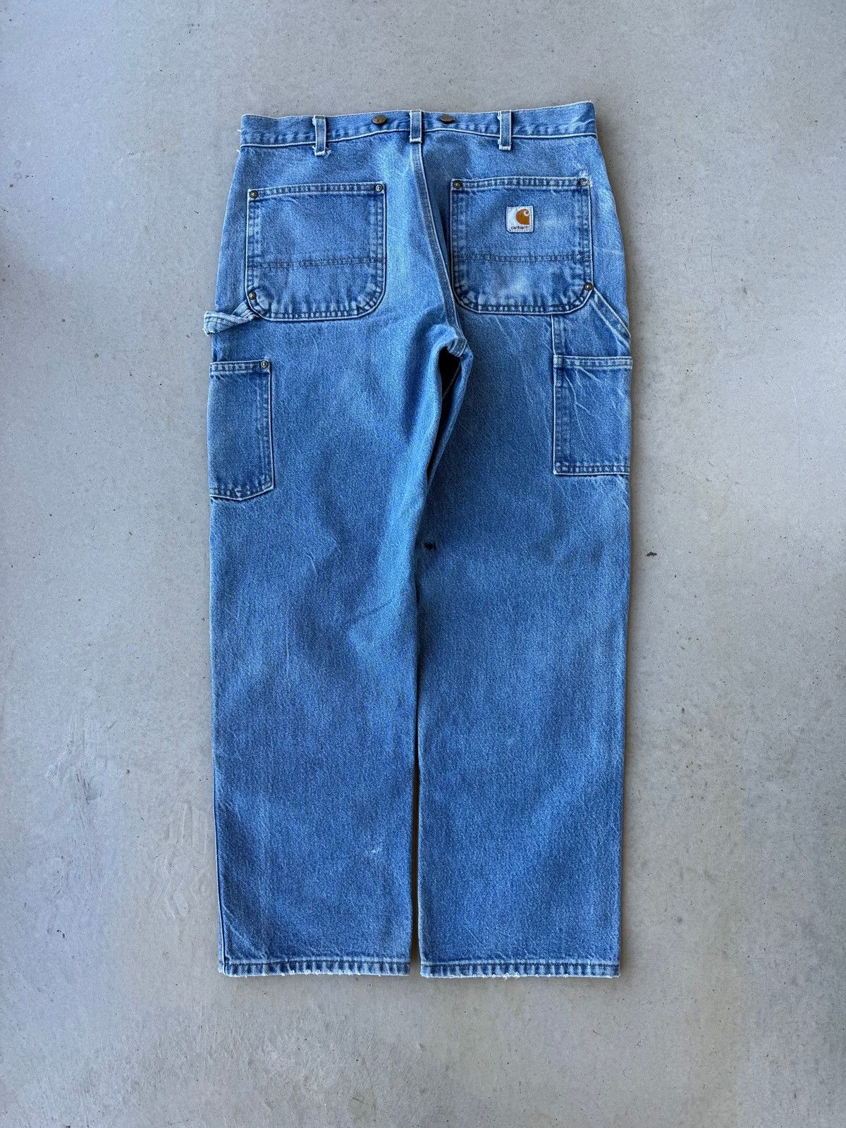 Carhartt Vintage 90s Carhartt Denim Double Knee Workwear Pants Size US 34 / EU 50 - 2 Thumbnail