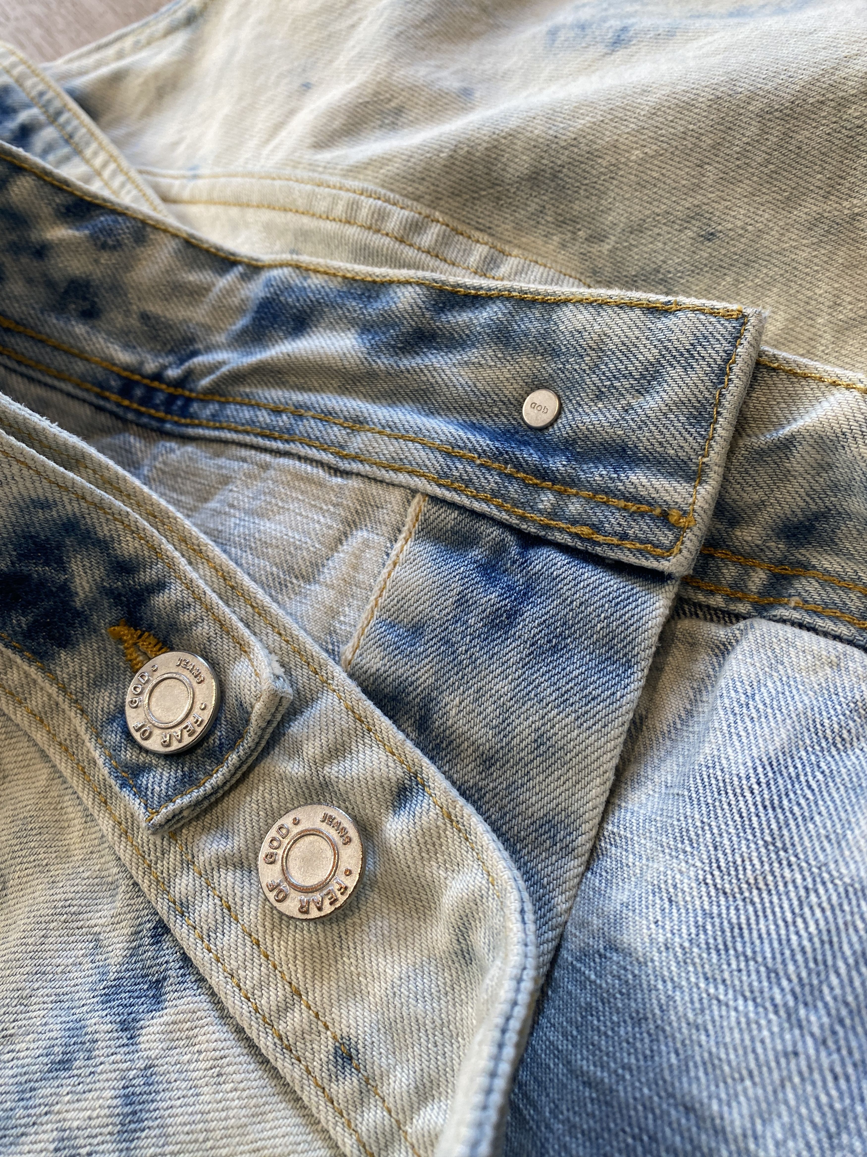 Fear of God INVERTED HOLY WATER $1300 NEW FIFTH DENIM JACKET FEAR OF GOD Size US L / EU 52-54 / 3 - 8 Thumbnail