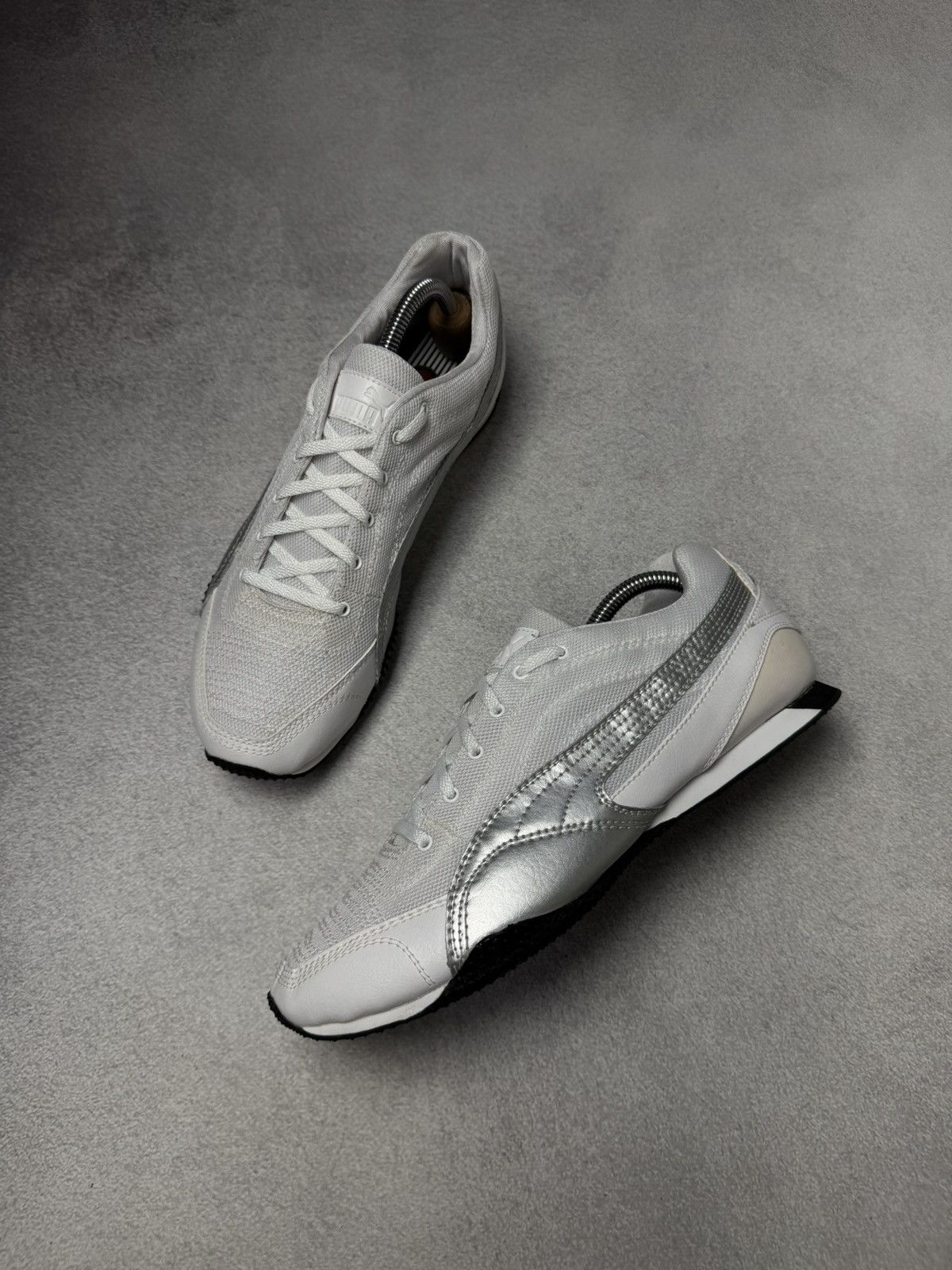 Vintage SAMPLE Puma SpeedCat white silver sneakers US8
