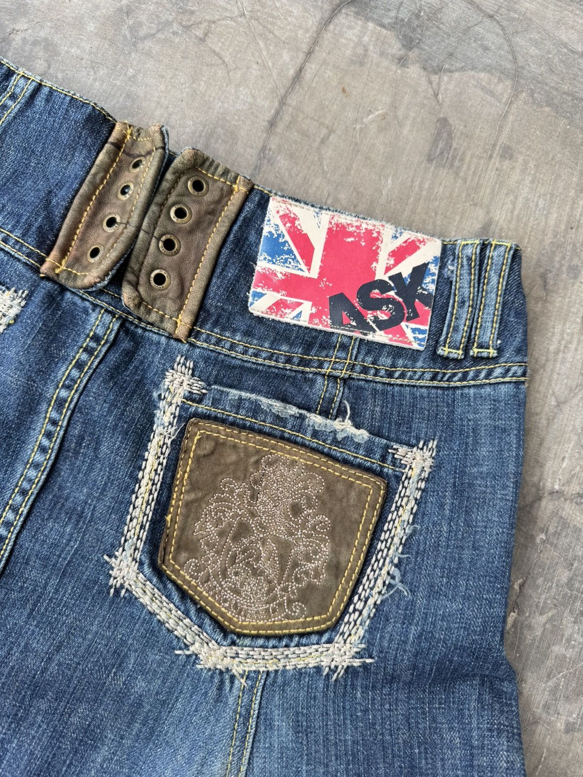 If Six Was Nine Vintage ASK skirt SIZE 27 Asymmetrical Designer Denim Size 30" / US 8 / IT 44 - 7 Thumbnail