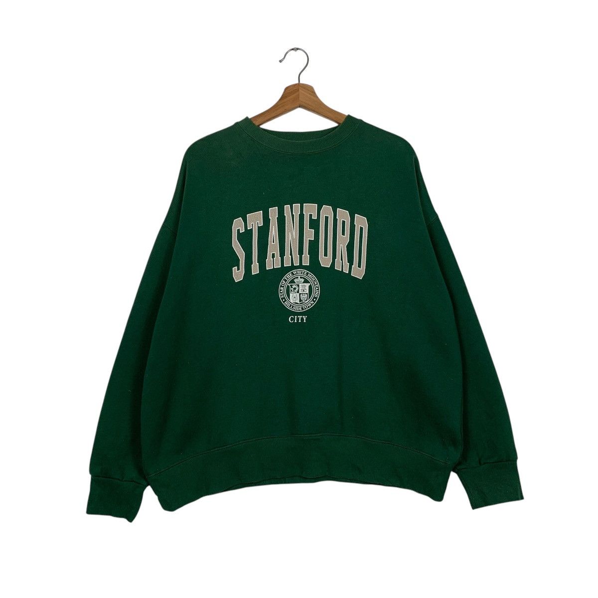 Japanese Brand Stanford City Hillside Town Crewneck Green Sweatshirt Size US M / EU 48-50 / 2 - 1 Thumbnail