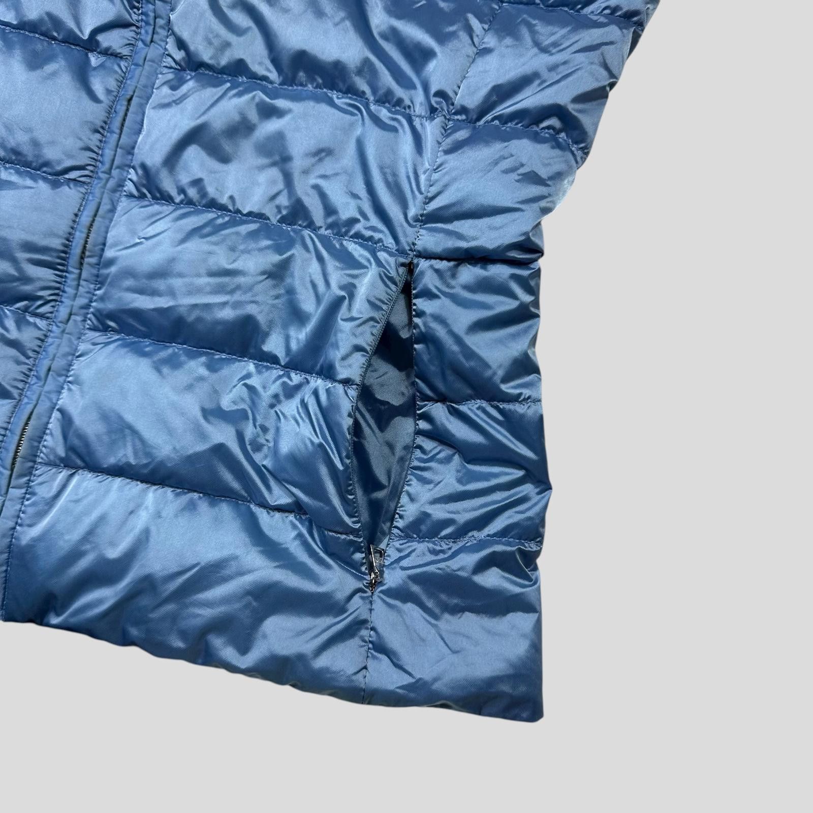 Prada Prada Milano 2011 Satin Blue Nylon Down Logo Gilet Size S / US 4 / IT 40 - 6 Thumbnail