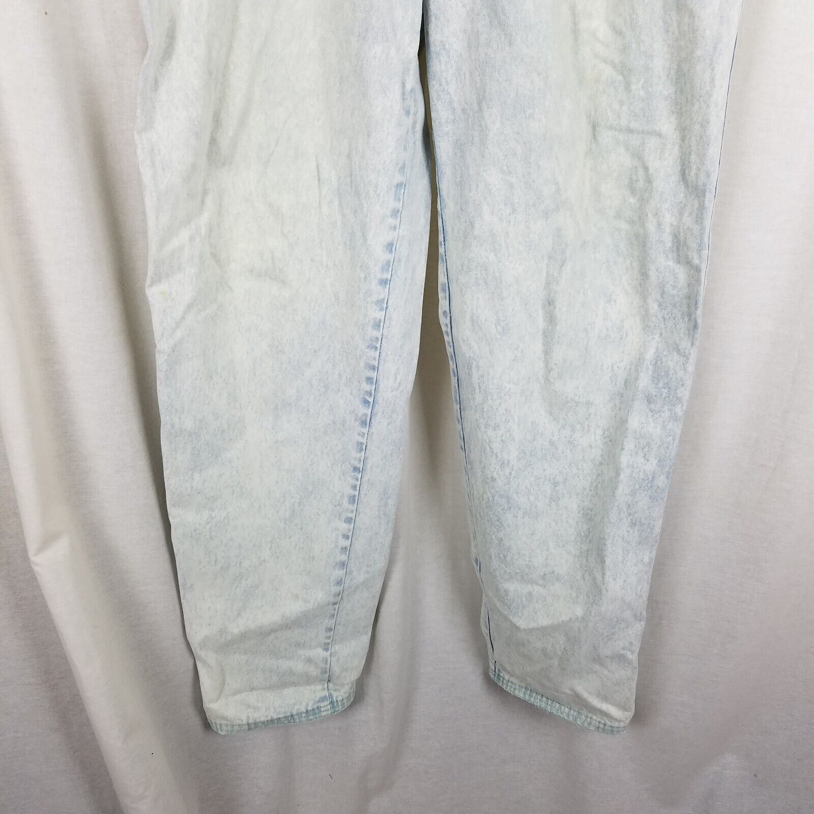 UNIONBAY Vtg UnionBay Buckle Back High Waist Acid Bleached Jeans Pant Size 33" - 6 Thumbnail