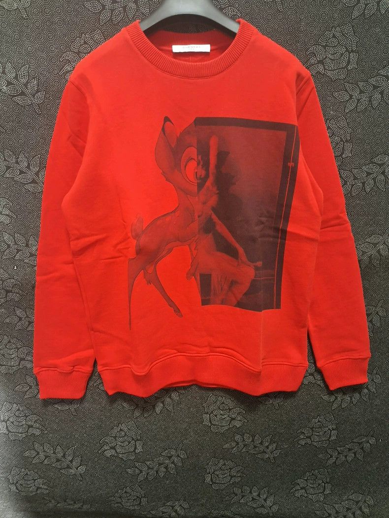 Givenchy Givenchy Winter Red Deer Hooded Sweatshirt with Fleece Lin Size US S / EU 44-46 / 1 - 1 Thumbnail