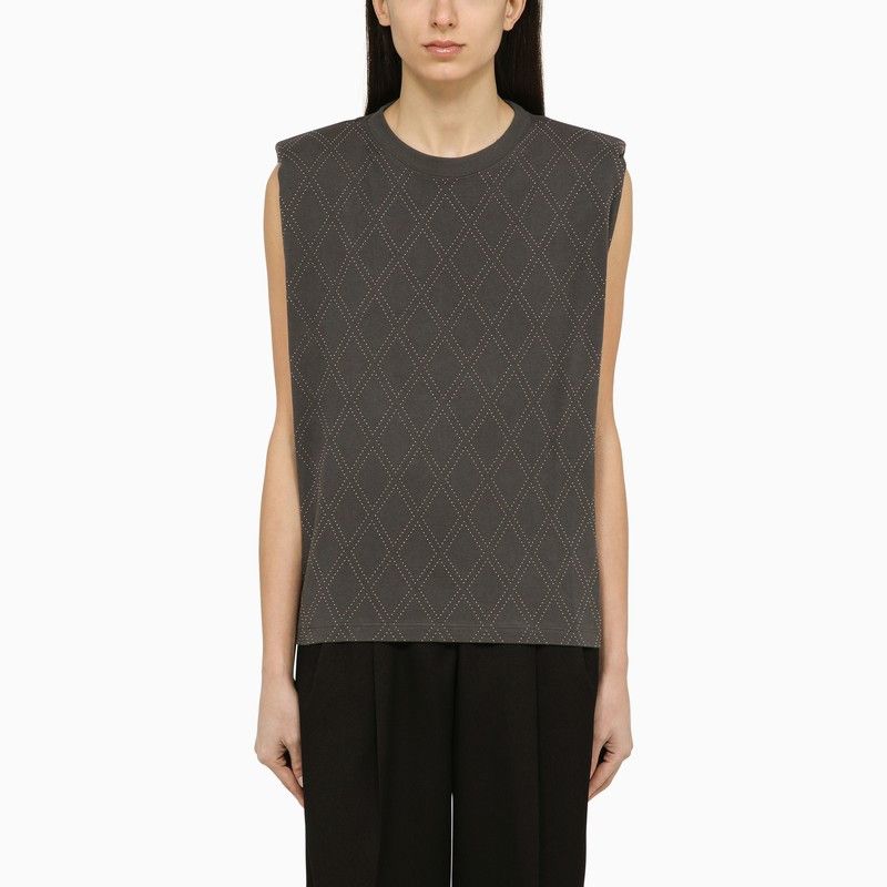 image of Golden Goose Anthracite Grey Cotton Tank Top, Women's (Size Small)