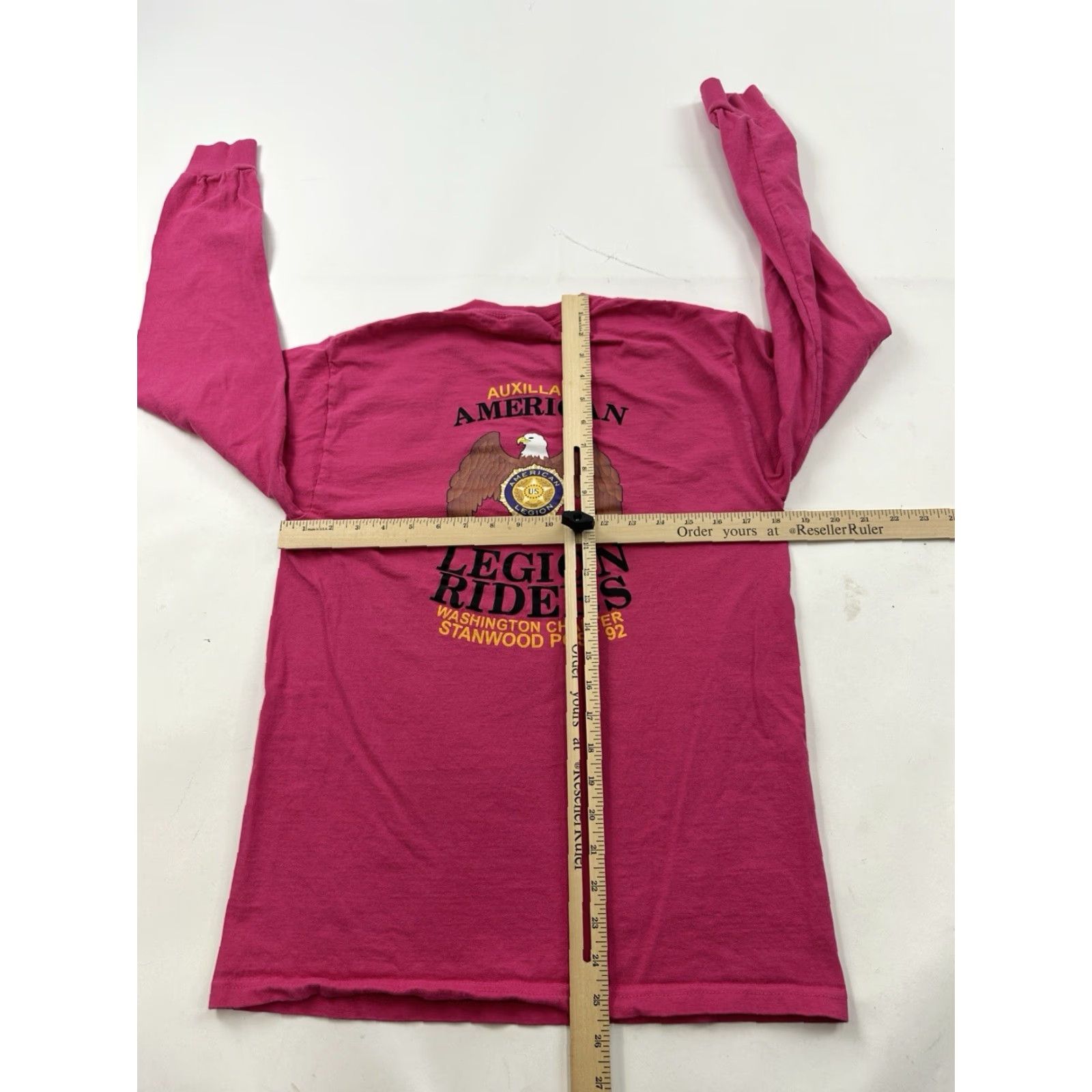 Port & Company VINTAGE American Legion Riders Shirt Unisex Adults Long Sleeve Pink M Size US M / EU 48-50 / 2 - 7 Thumbnail