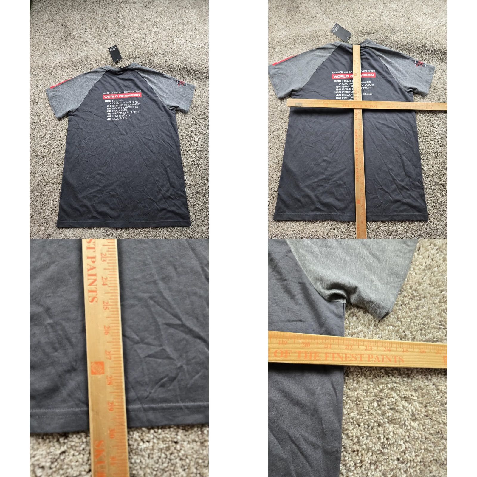 Vintage Michael Schumacher Shirt Mens Large Gray Last Race Sao Paulo Brazil 2012 Graphic Shirt Size US L / EU 52-54 / 3 - 8 Thumbnail