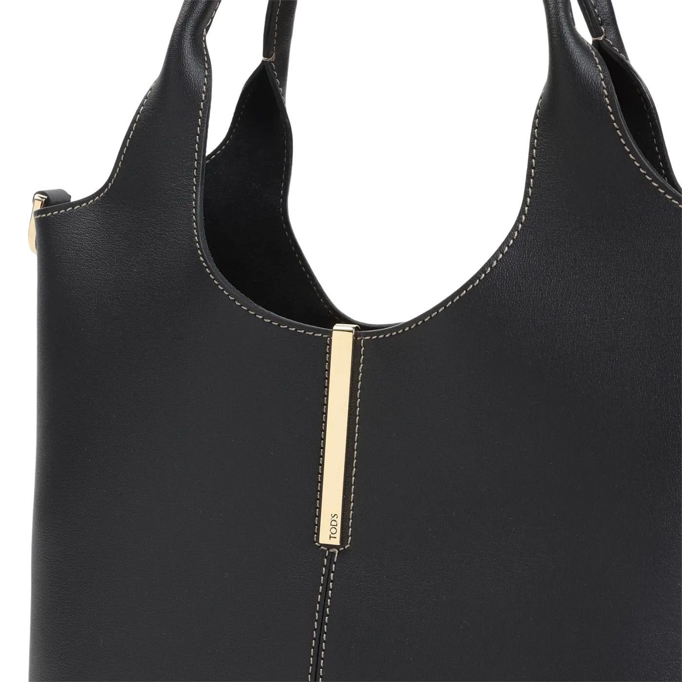 Tod's TOD'S Ebr Black Leather Top Handle Bag New And Authentic Size ONE SIZE - 3 Thumbnail