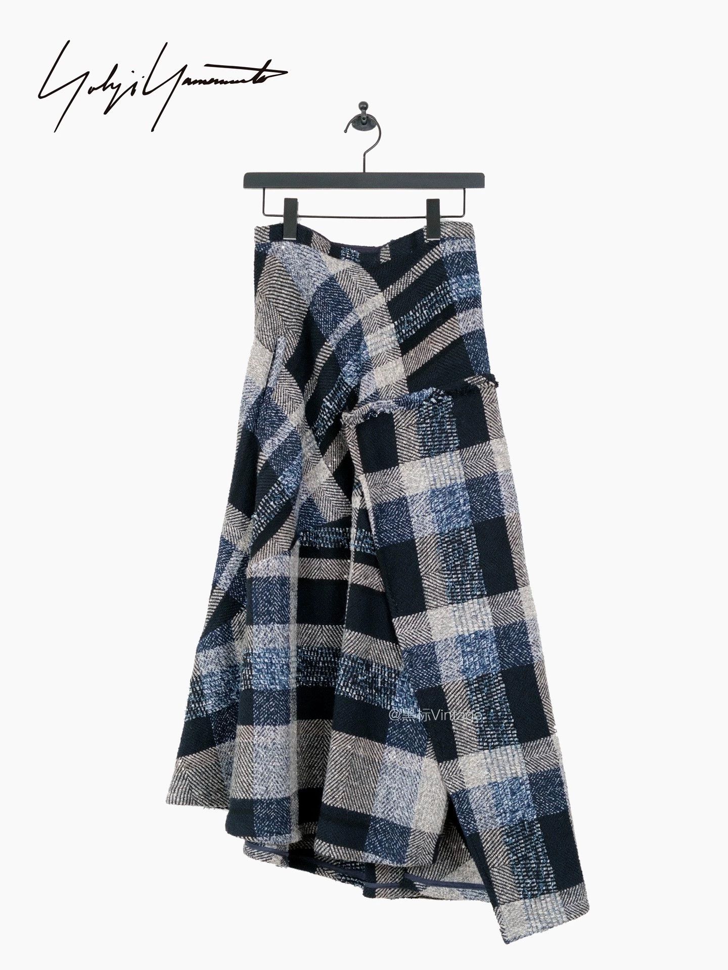 Yohji Yamamoto Yohji Yamamoto 18AW Vintage Deconstructed Check Tweed Skirt Size 26" / US 2 / IT 38 - 1 Thumbnail