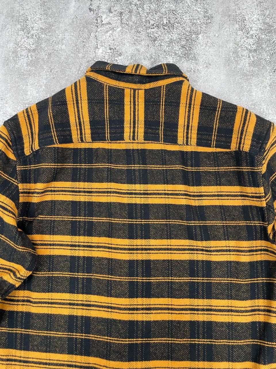 Allsaints AllSaints Men Shirt Black Yellow Check Flannel Long Sleeve Size US M / EU 48-50 / 2 - 8 Thumbnail