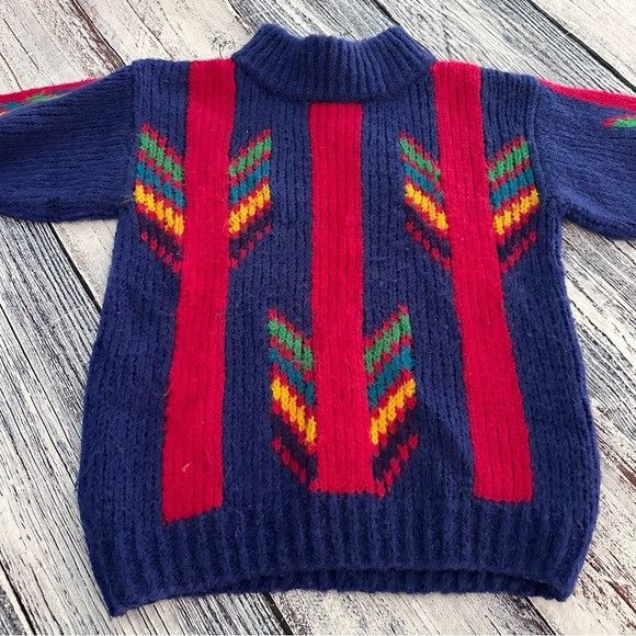 Vintage Vintage 80’s Wool Blend Funky Knit Sweater Size M / US 6-8 / IT 42-44 - 3 Thumbnail