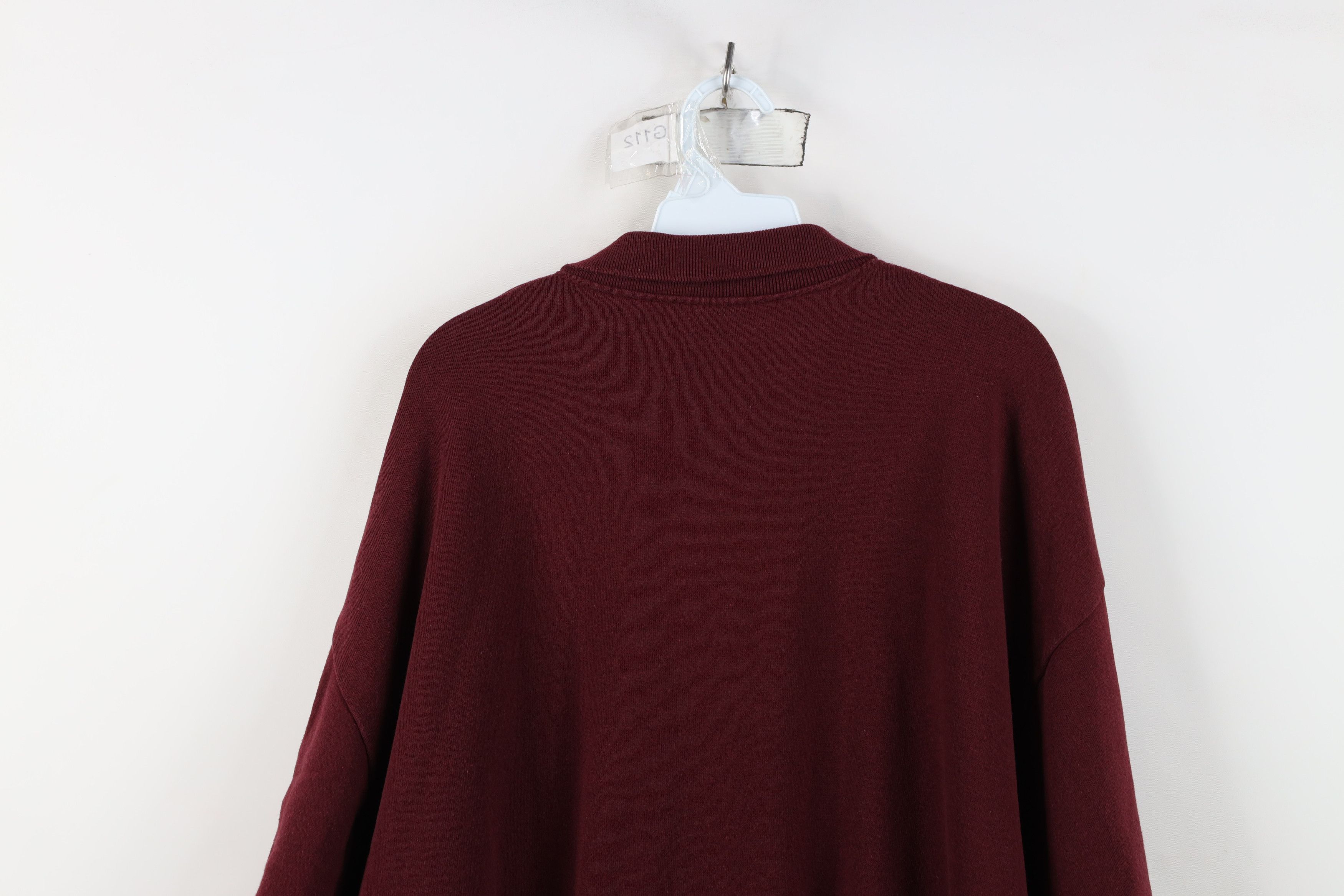 Vintage Vintage 90s Streetwear Collared Pullover Sweatshirt Red Size US XXL / EU 58 / 5 - 13 Thumbnail