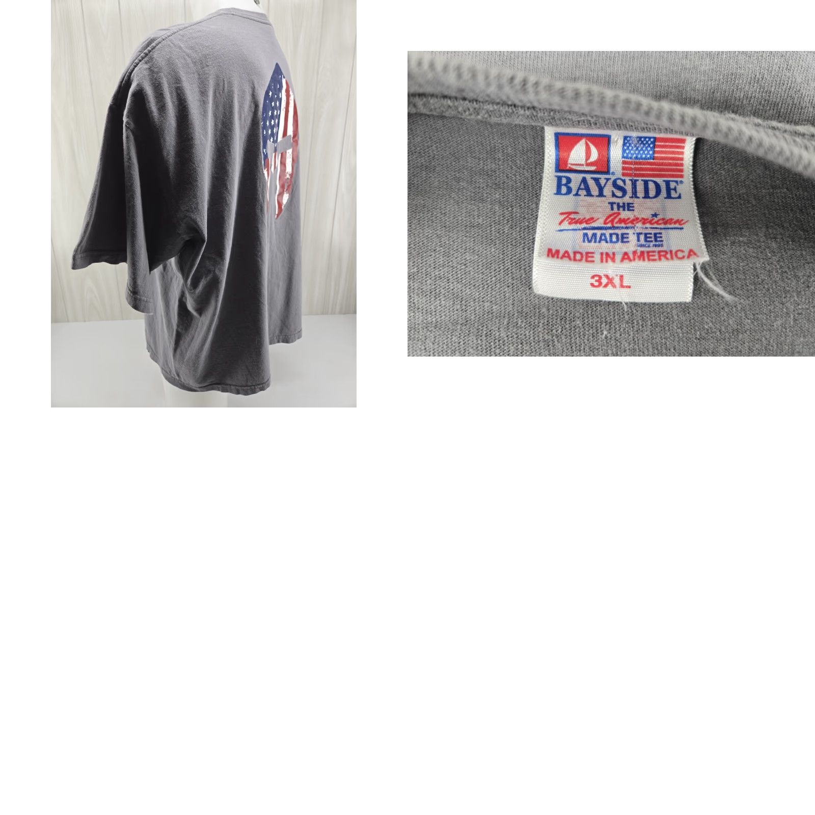 Vintage VINTAGE Bayside The Patriot Act T Shirt Gray 3XL Mens Short Sleeve Crew Neck Graphic Print Size US XXL / EU 58 / 5 - 9 Thumbnail