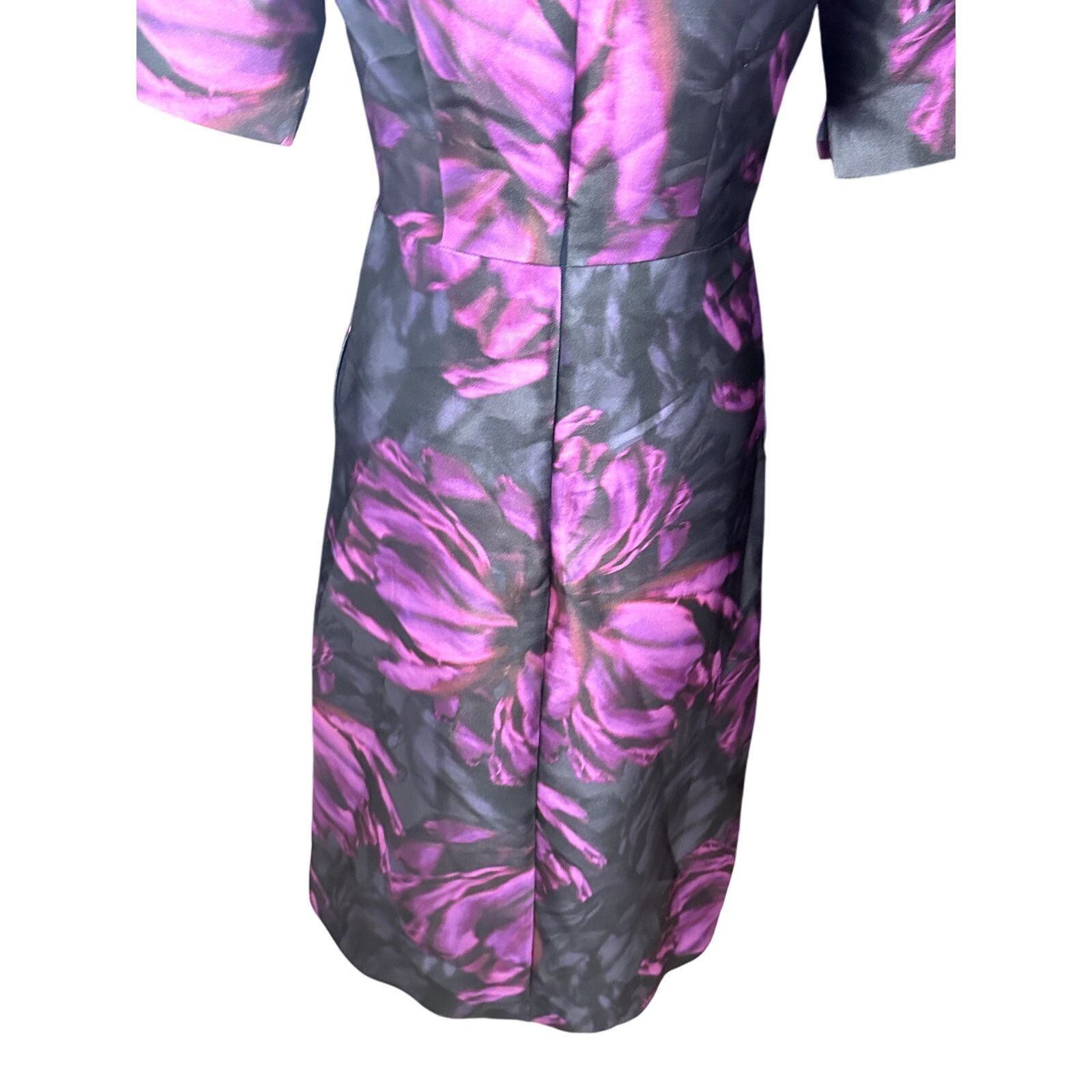 Kay Under Midi Dress Tallulah Tea-Length Black Purple 4 NWOT