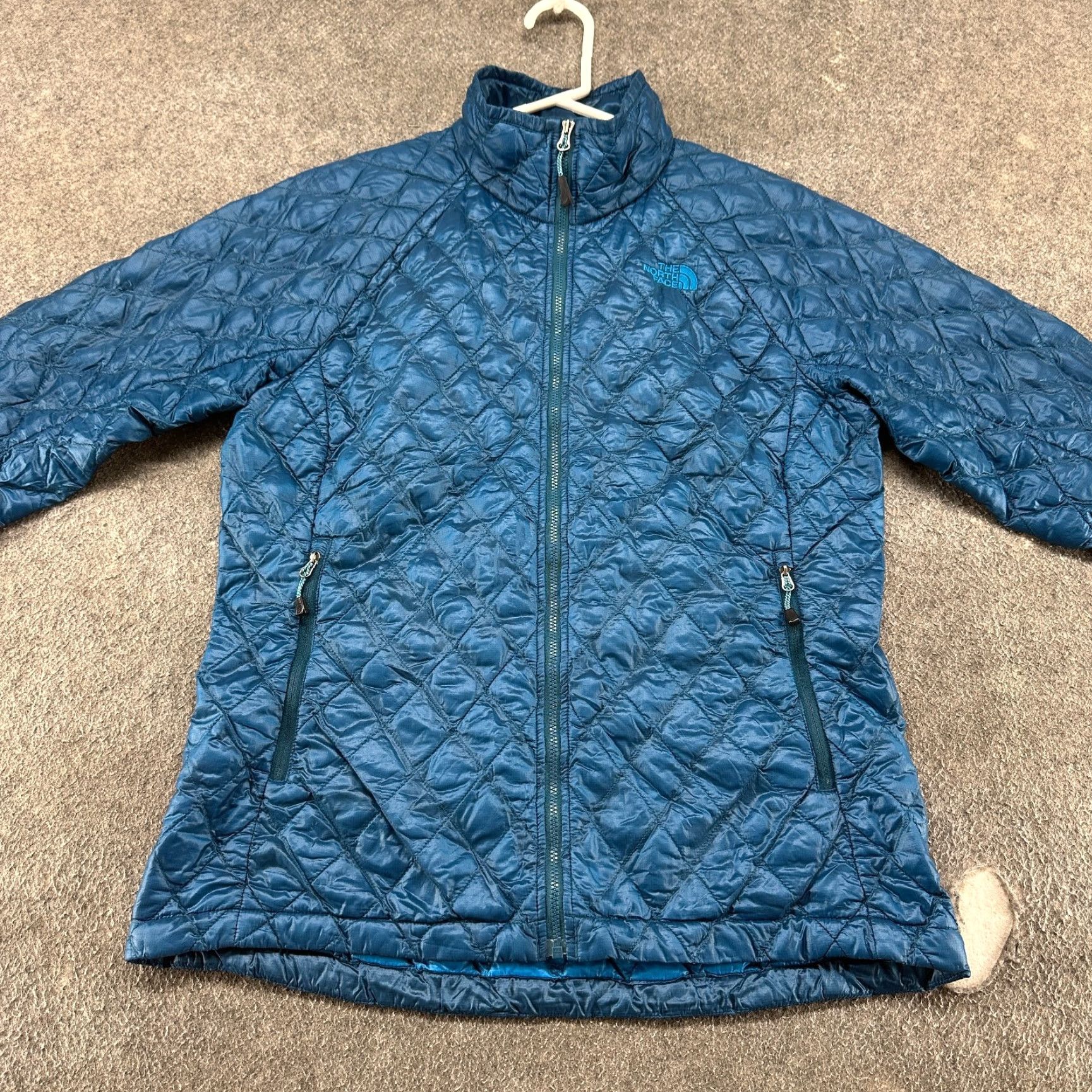 The North Face The North Face Jacket Womens M Blue Puffer Quilted Full Zip ThermoBall Logo Nylon Size M / US 6-8 / IT 42-44 - 4 Thumbnail
