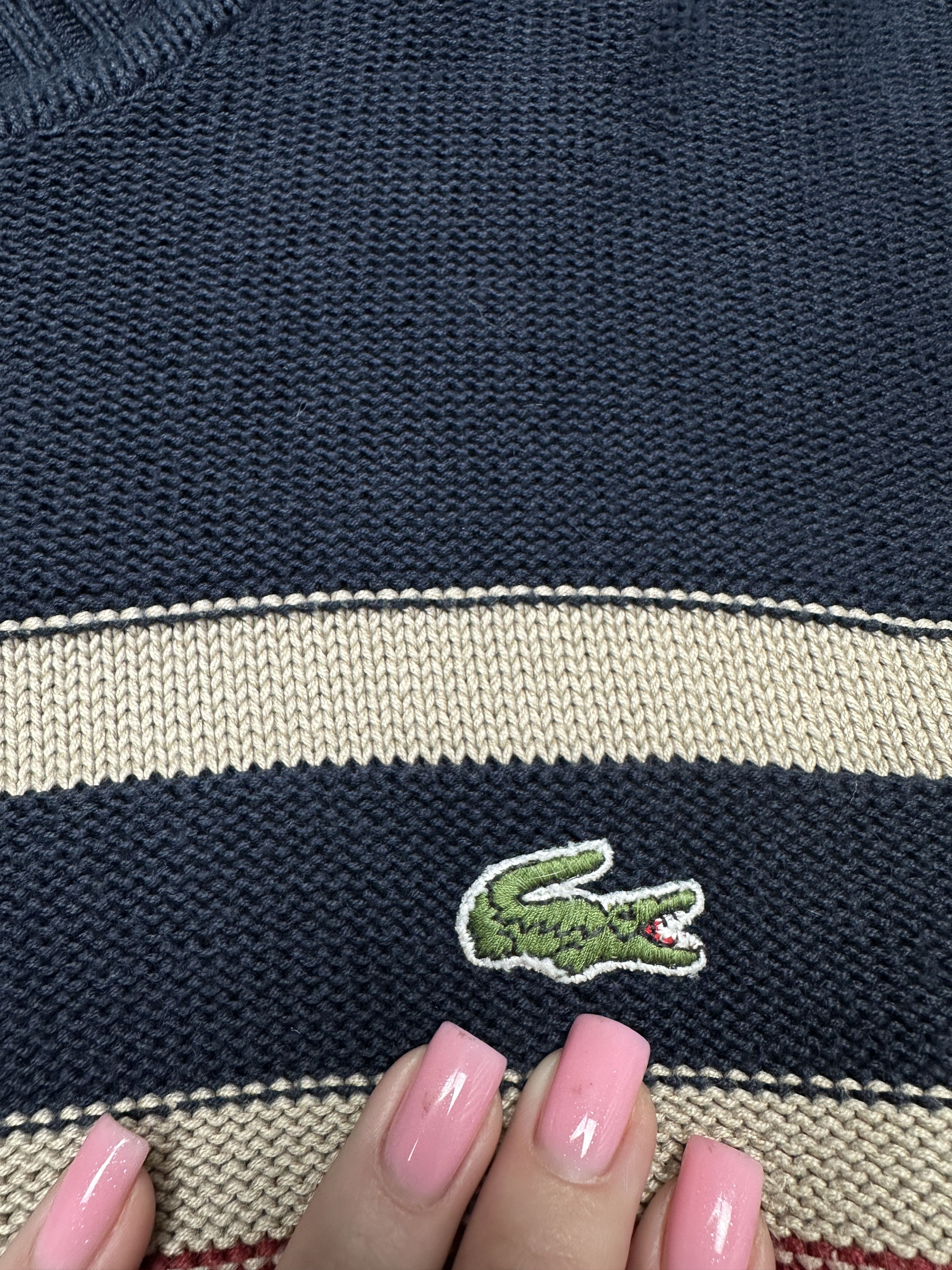Lacoste Lacoste 90s Vintage Mens Cotton Knit Sweater Size US XXL / EU 58 / 5 - 4 Thumbnail