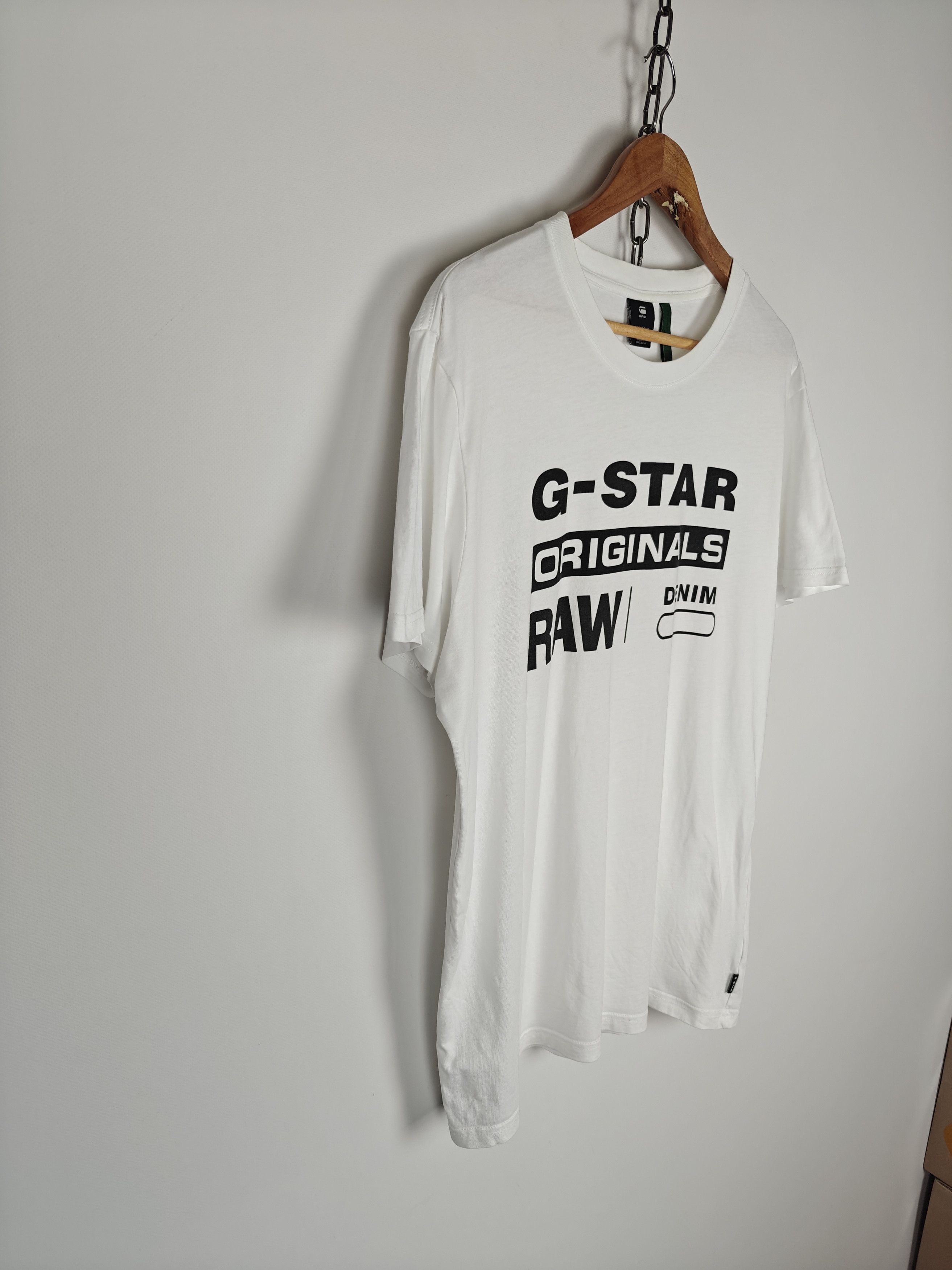 G-Star G-Star Raw T-Shirt Center Logo Crewneck White Tee XL Size US XL / EU 56 / 4 - 5 Thumbnail