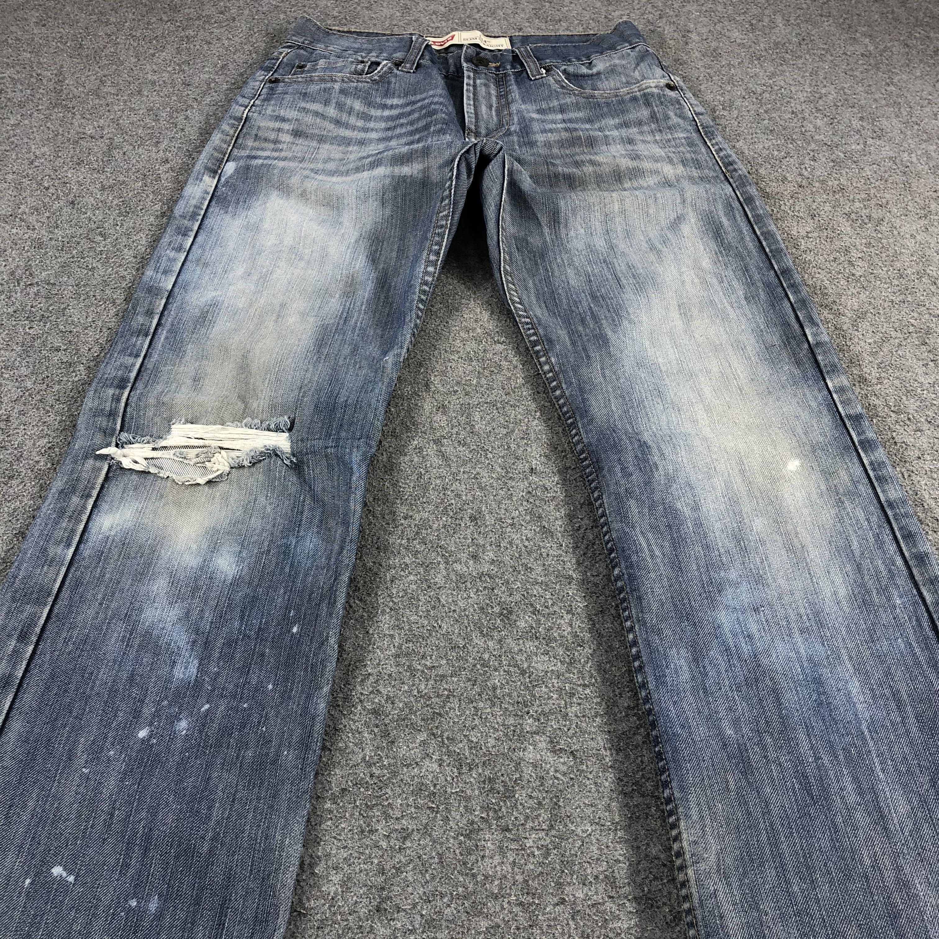 Levi's × Vintage Vintage Distress Blue Wash Levis 514 Jeans-JM1479 Size US 27 - 3 Thumbnail