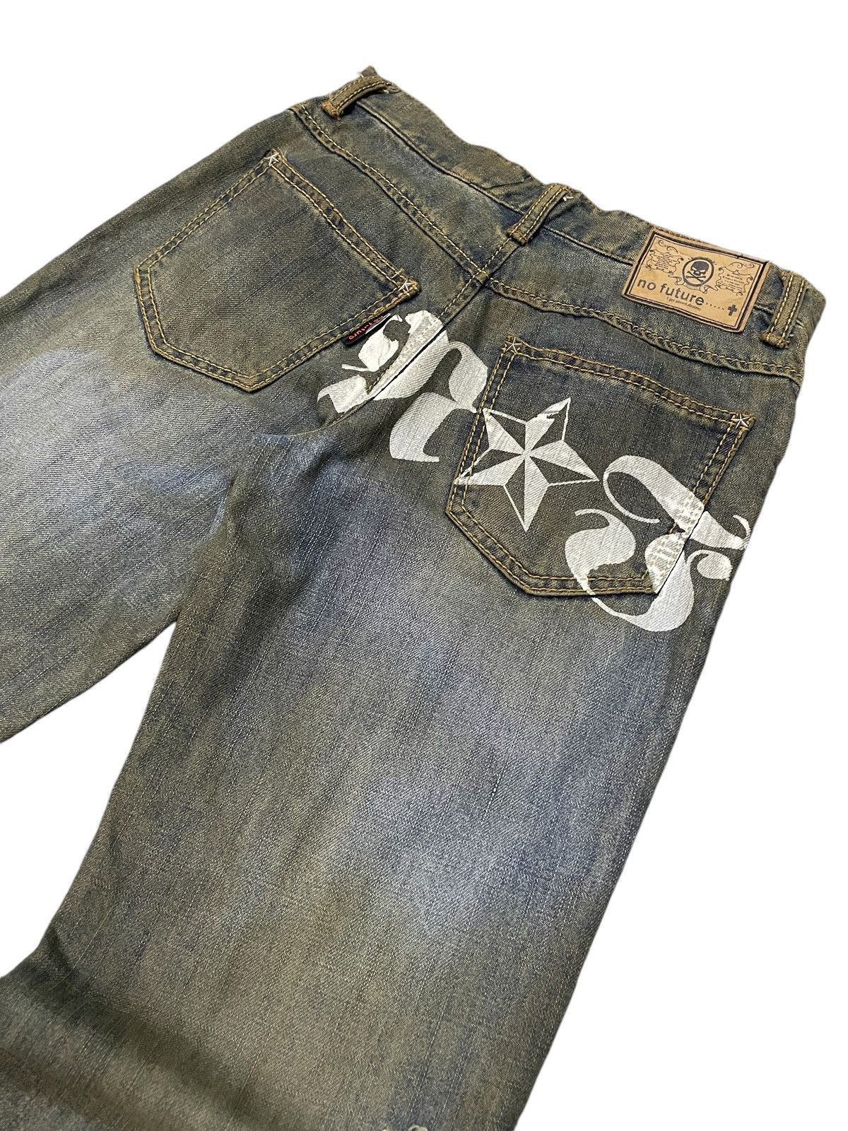 Hysteric Glamour × Japanese Brand × No Future No Future Japanese Punk Mud Wash Distressed Jeans Size US 29 - 18 Thumbnail