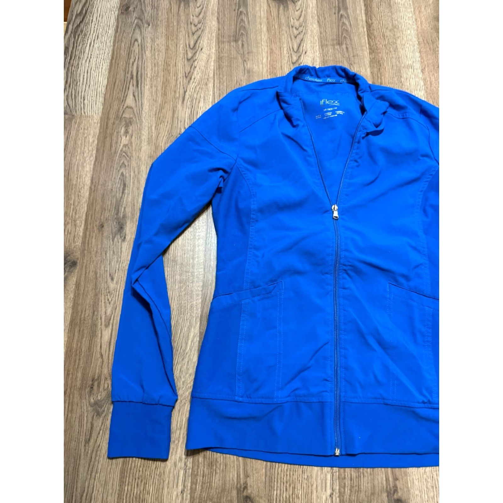 Vintage iflex Shirt Womens XS Blue Long Sleeve Full Zip Activewear Casual Modern Size XS / US 0-2 / IT 36-38 - 3 Thumbnail