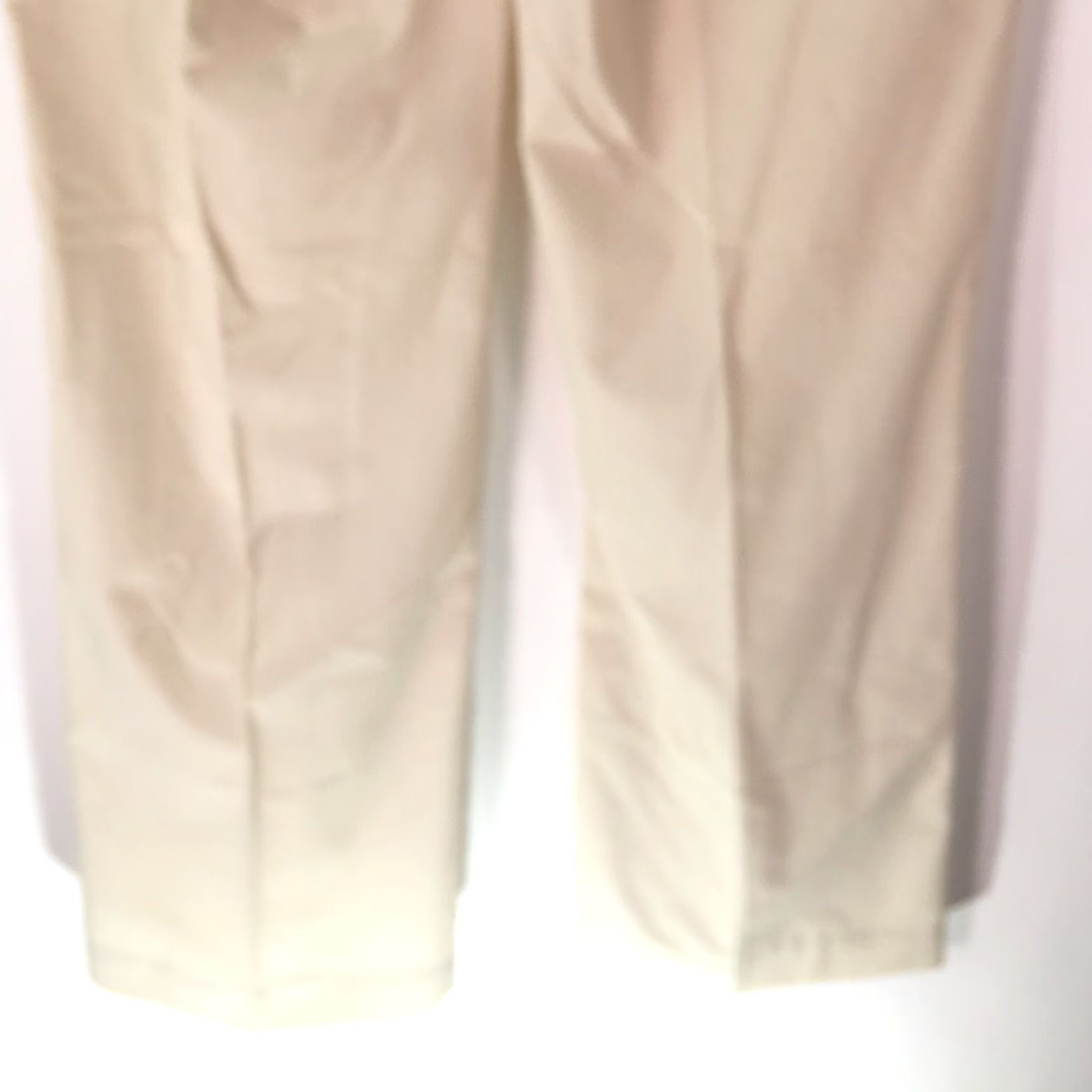 Vintage NB Mens Beige Dress Pants Flat Front Mid Rise 32X34 Regular Fit Straight Leg 34 Inseam Pants Mens NB Beige Solid Flat Front Dress Pants Size US 32 / EU 48 - 6 Thumbnail