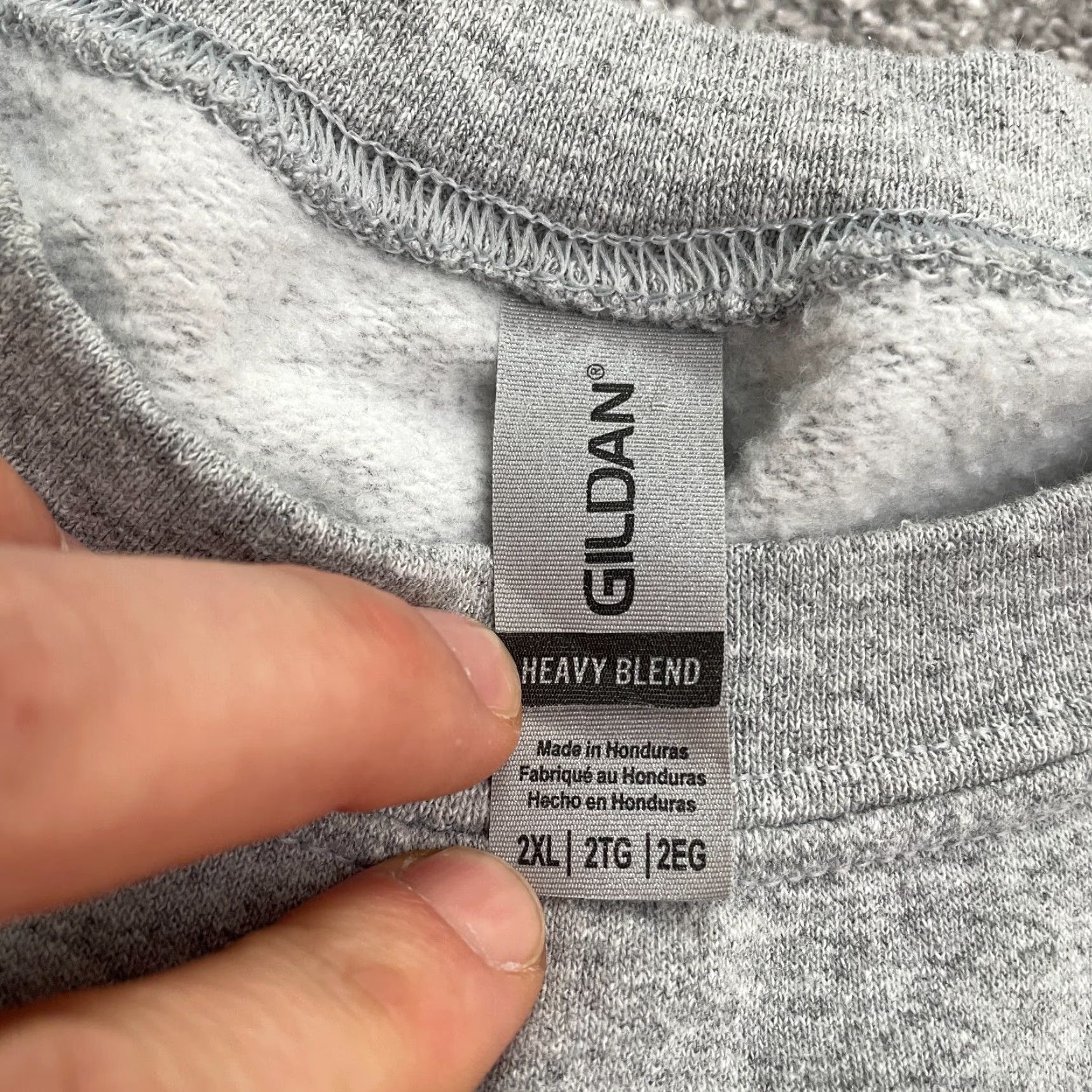 Gildan Gildan Heavy Blend Pullover Sweatshirt Mens 2XL Gray Fleece Crew Neck Graphic Shirt Size US XXL / EU 58 / 5 - 5 Thumbnail