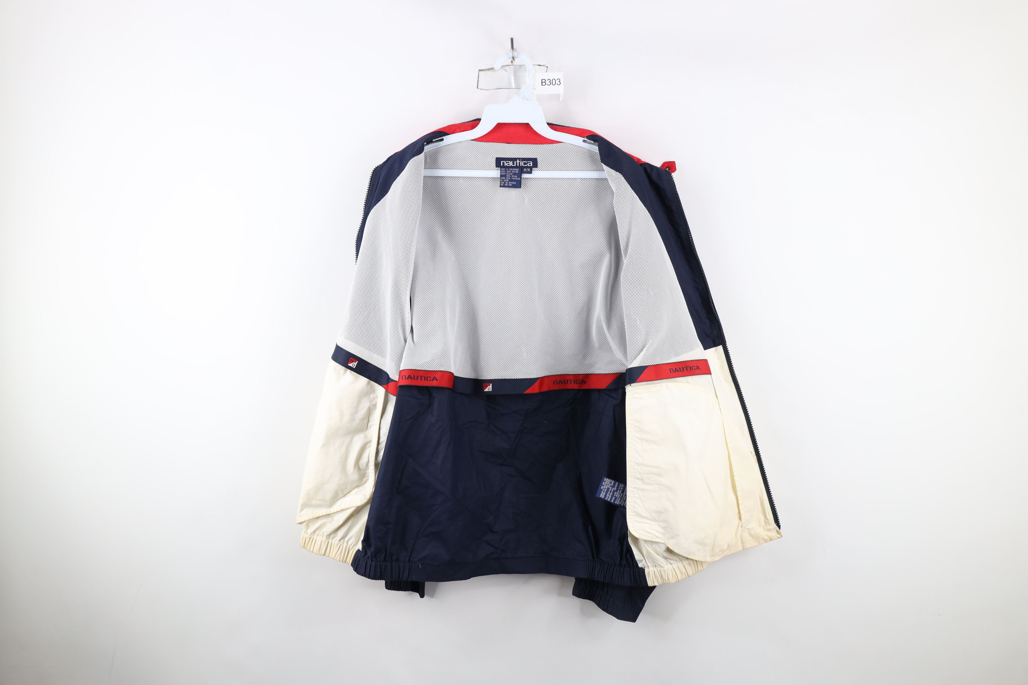 Nautica × Vintage Vintage 90s Nautica Distressed Spell Sailing Bomber Jacket Size US M / EU 48-50 / 2 - 10 Thumbnail