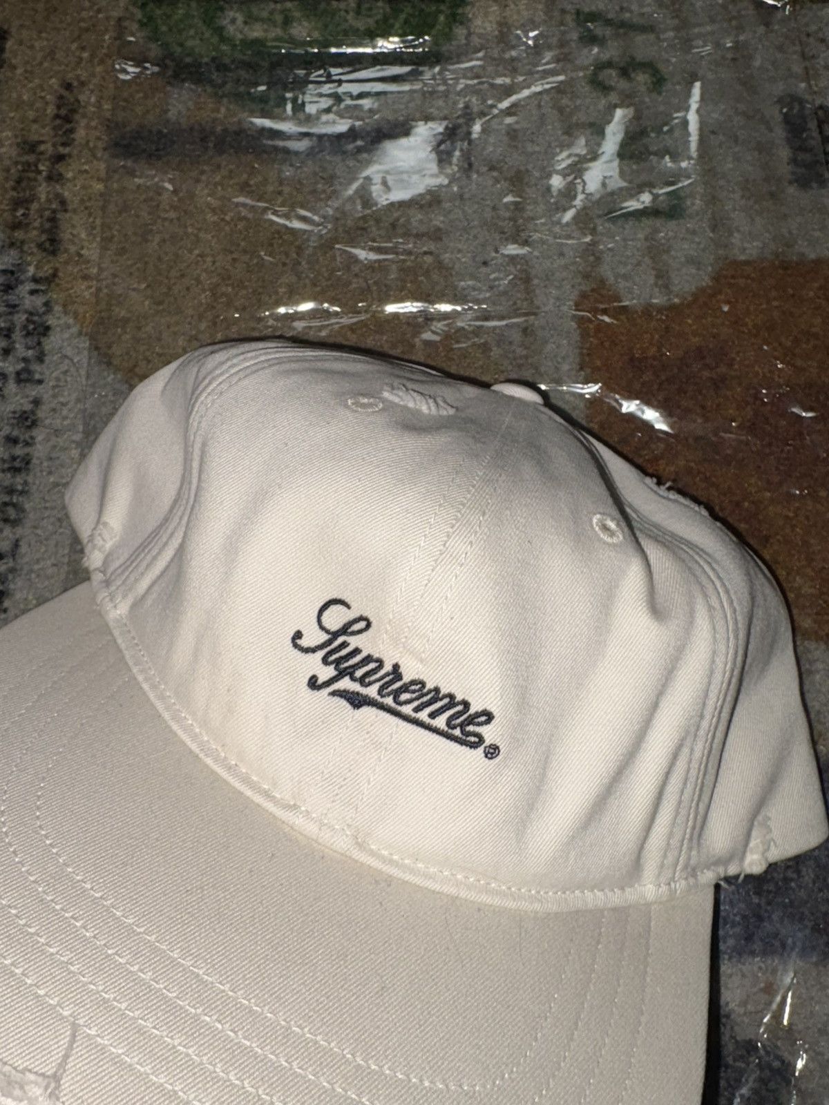 Supreme Supreme Distressed Script 6-Panel Hat Size ONE SIZE - 2 Thumbnail