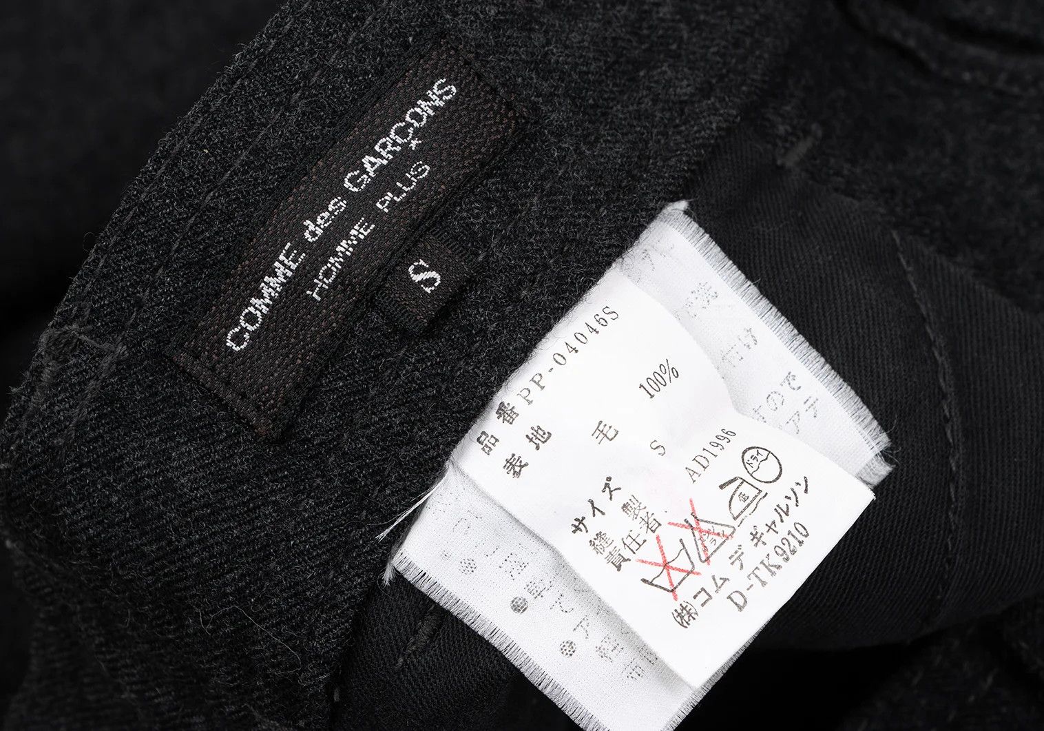 Comme des Garcons Homme Plus Wool Tapered Pants in Gray, Size S Size US 30 / EU 46 - 15 Thumbnail