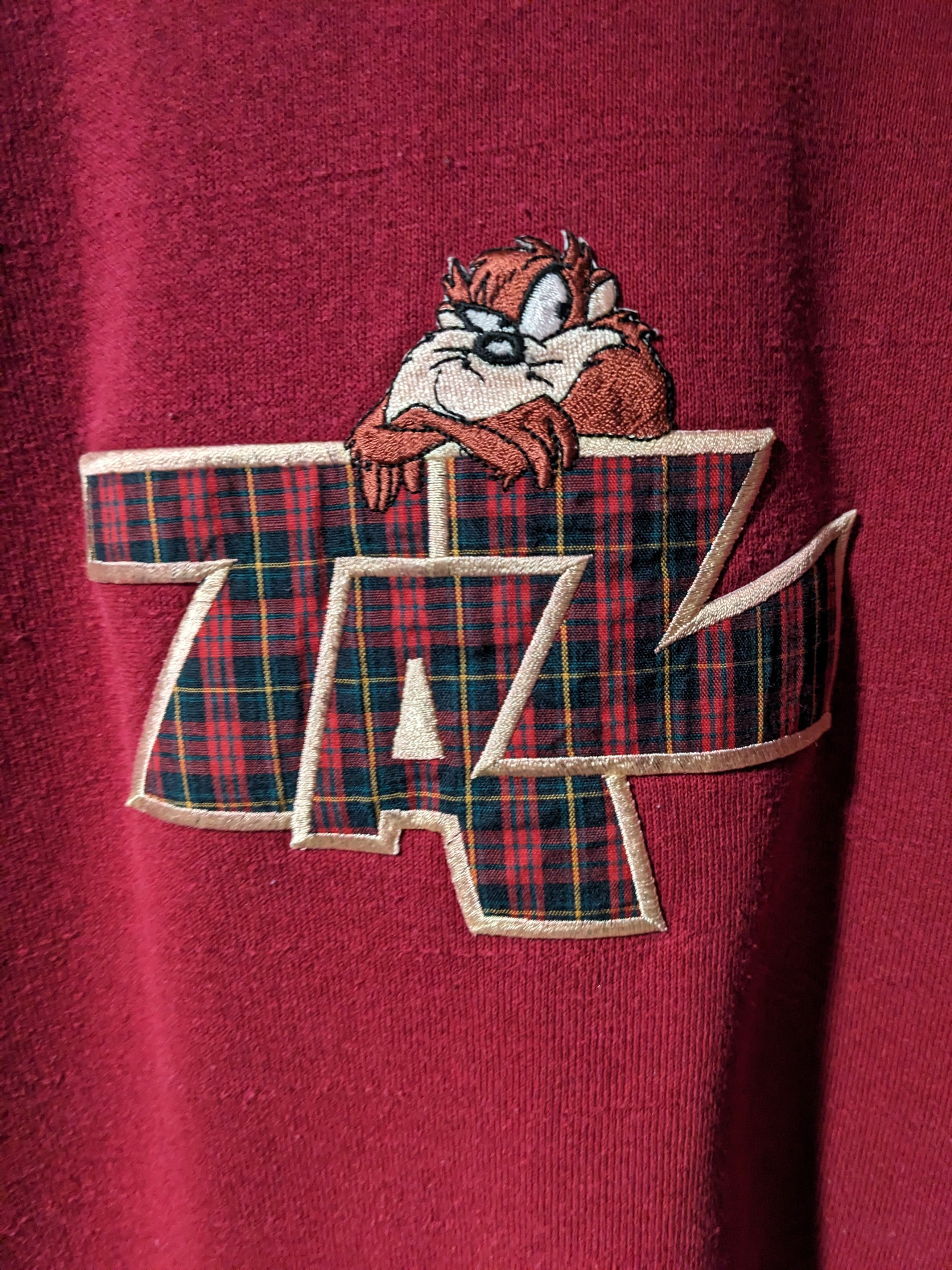 Cartoon Network × Vintage Vintage 90s Looney Tunes Taz Center Logo X-Large Sweatshirt Size US XL / EU 56 / 4 - 2 Thumbnail