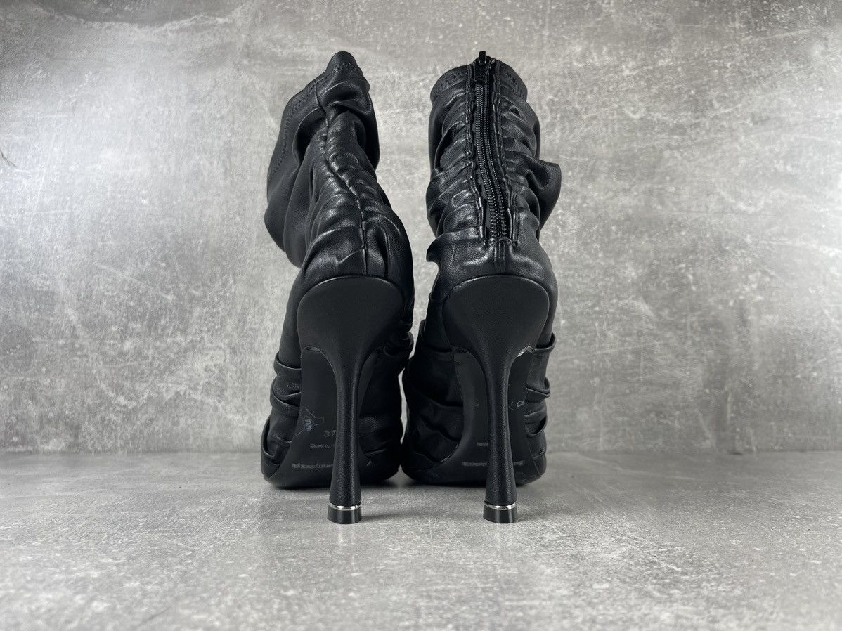 Alexander Wang Alexander Wang Ruched Leather High Heel Ankle Boots Black Size US 7 / IT 37 - 7 Thumbnail