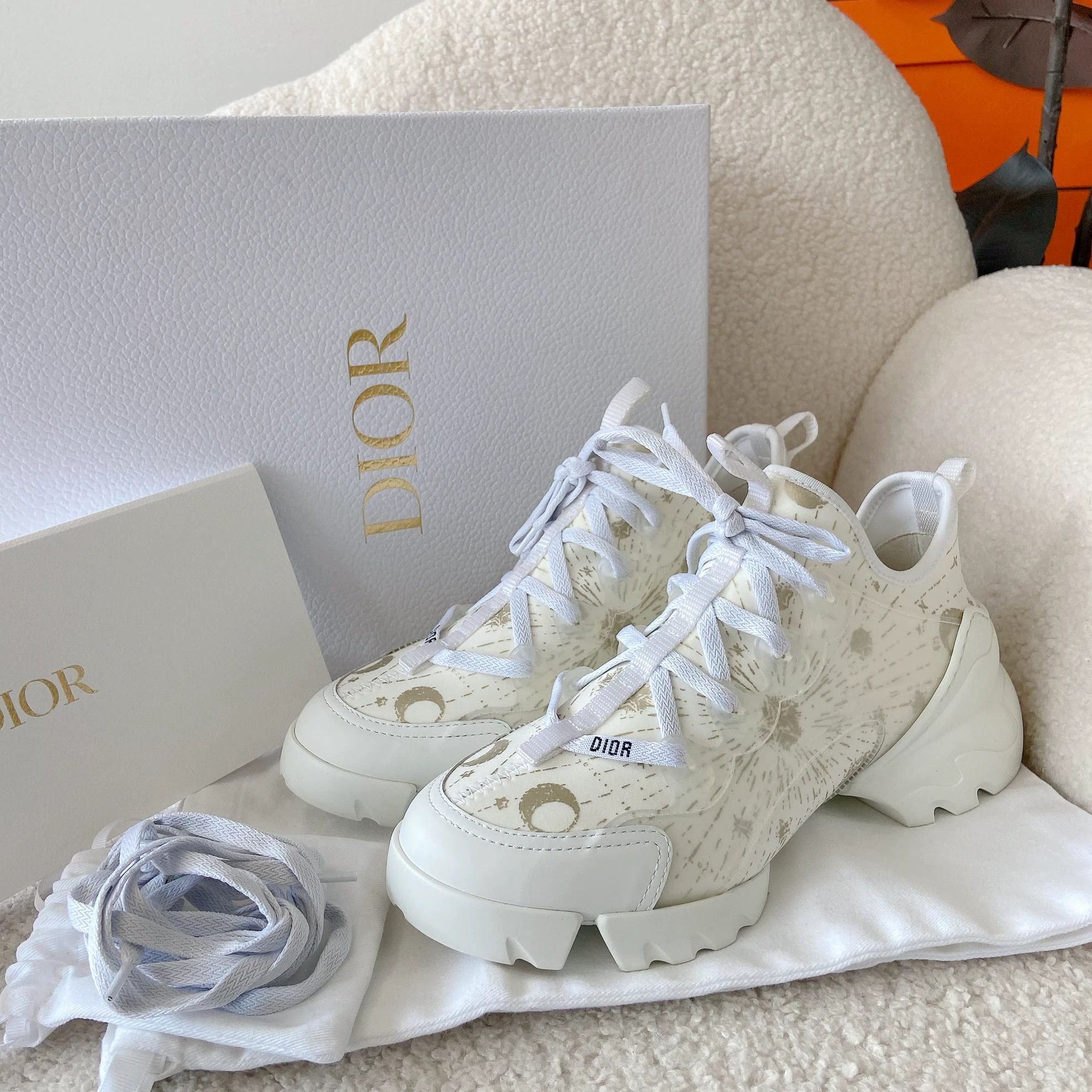 Dior Dior D-Connect Constellation Sheepskin Dad Shoes 37.5 Size US 7 / IT 37 - 1 Thumbnail