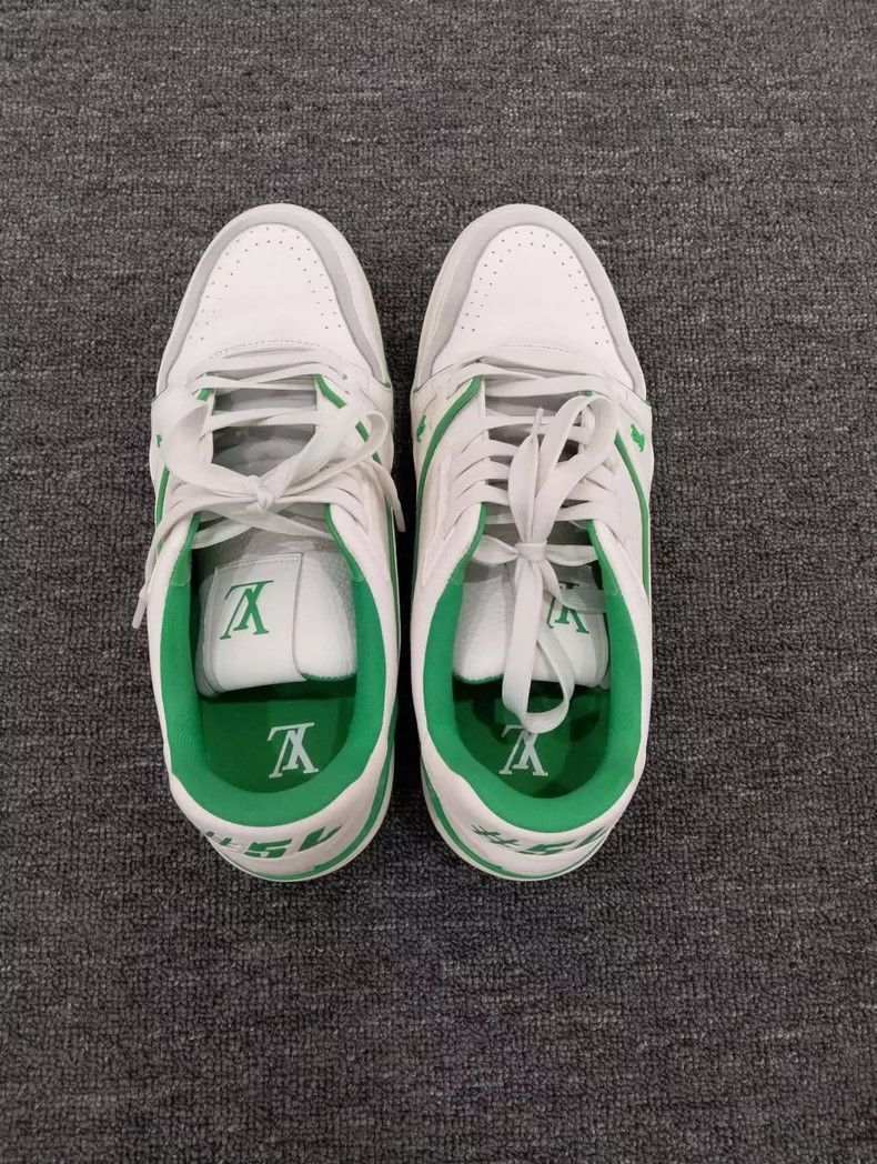 Louis Vuitton Green Trim Trainer Sneakers-2507