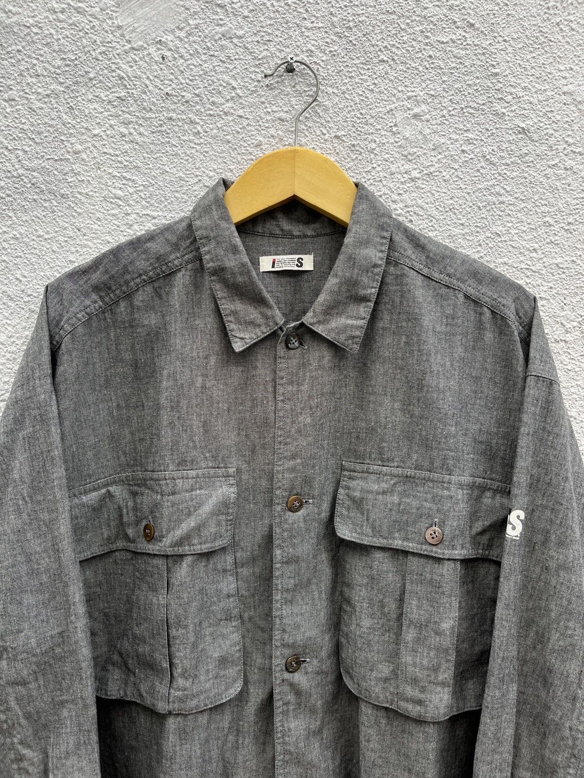 Issey Miyake Vintage Issey Miyake IS Big Pockets Oversized Chambray Size US L / EU 52-54 / 3 - 2 Thumbnail