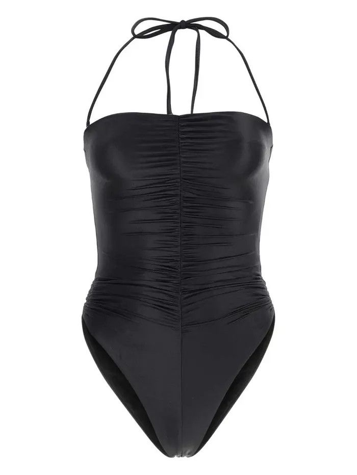Saint Laurent Paris oc11z1125 Halterneck Swimsuit in Black Size L / US 10 / IT 46 - 1 Thumbnail