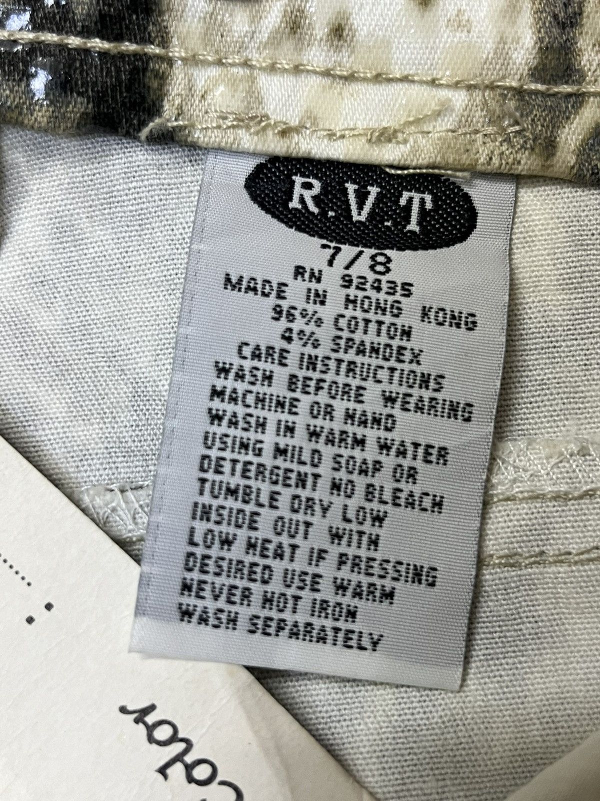 Japanese Brand NWT REVOLT R.V.T JEANS CO SNAKE SKIN PATTERNED FLARED PANT Size 26" / US 2 / IT 38 - 17 Thumbnail