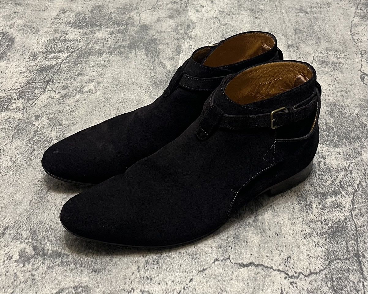 Saint Laurent Suede Ankle Boots Black