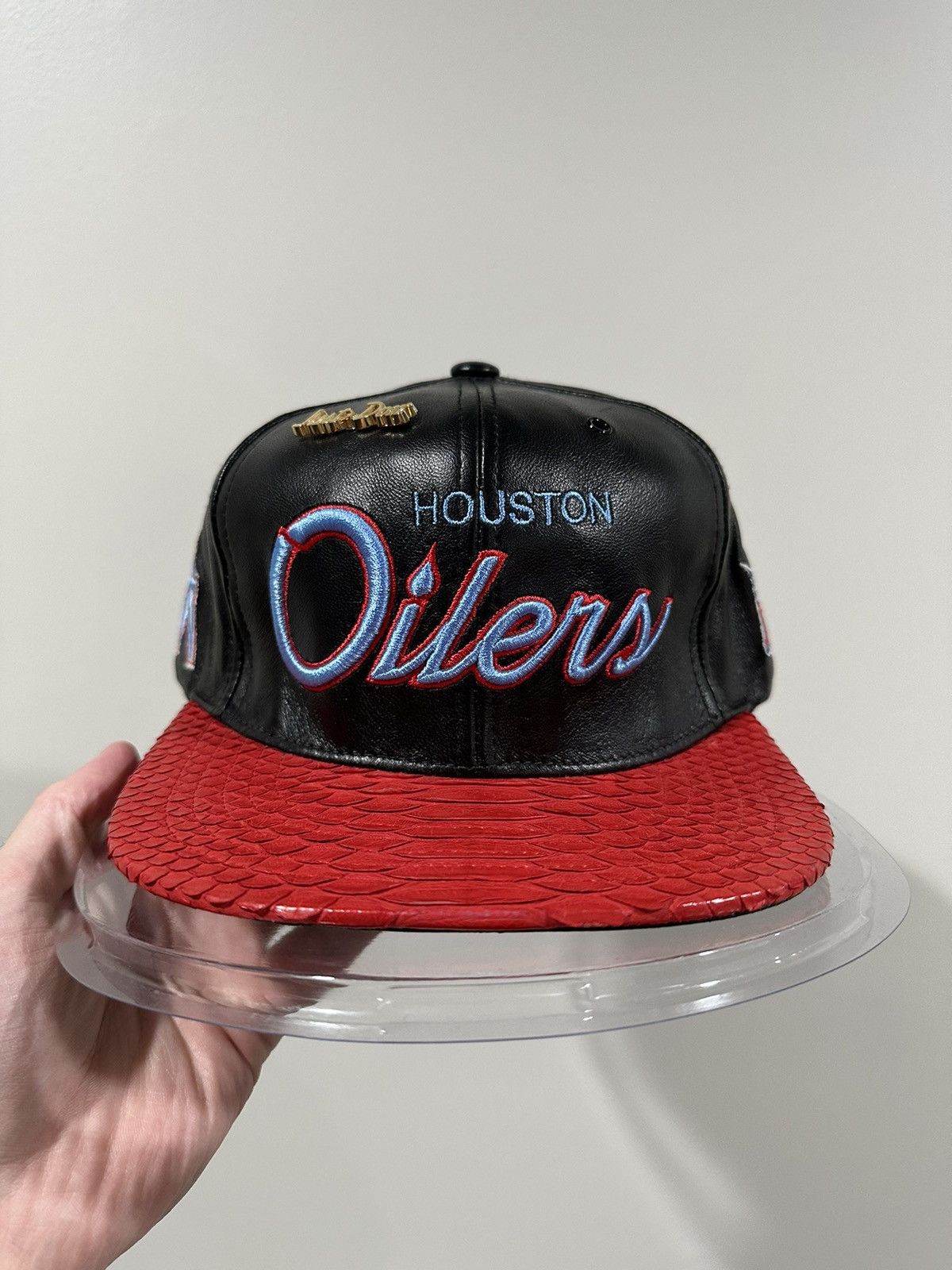 Just Don Just Don x Mitchell & Ness NFL Houston Oilers Leather Hat Size ONE SIZE - 8 Thumbnail