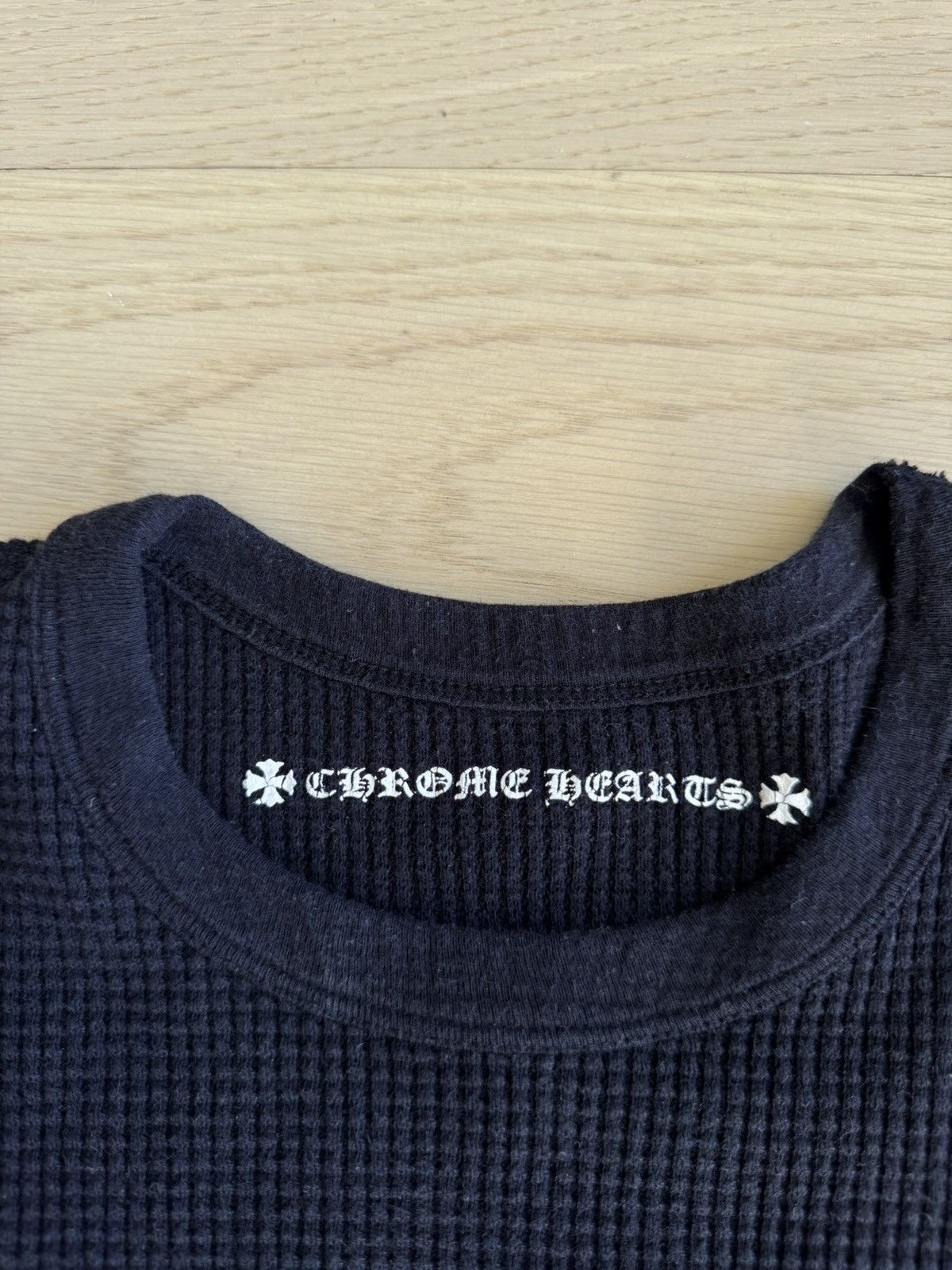 【Chrome Hearts】Thermal L/S tee XS Buy Chrome Hearts Scroll Logo Long-Sleeve Thermal T-Shirt