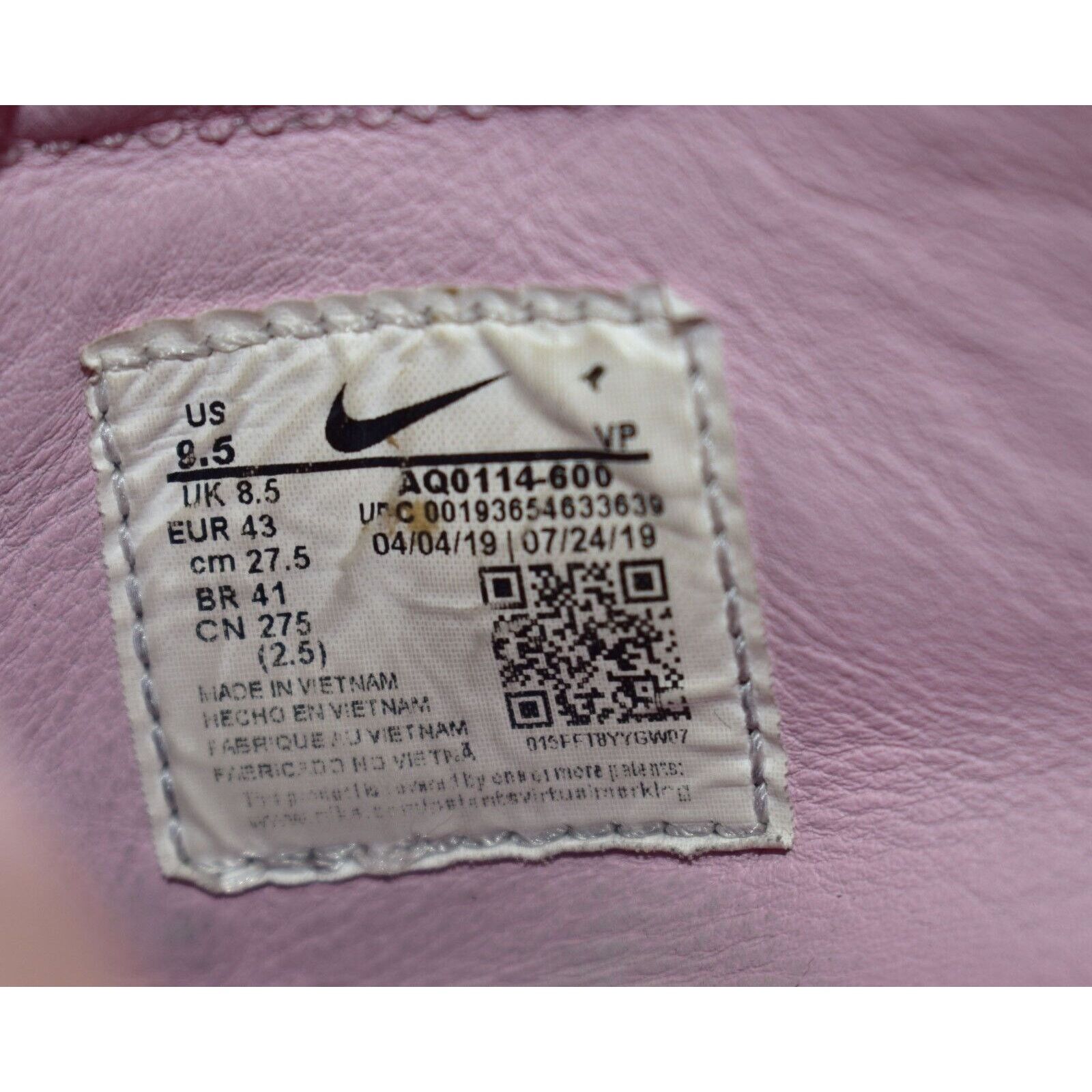 Nike NIKE LeBron Icon John Elliot Pink Shoes AQ0114-600 9.5 $250 Size US 9.5 / EU 42-43 - 5 Thumbnail