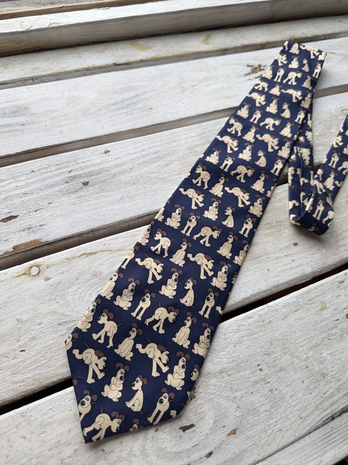 Cartoon Network × Vintage Vintage Wallace & Gromit Gromit Dog Novelty Tie – 90s Print Size ONE SIZE - 2 Thumbnail