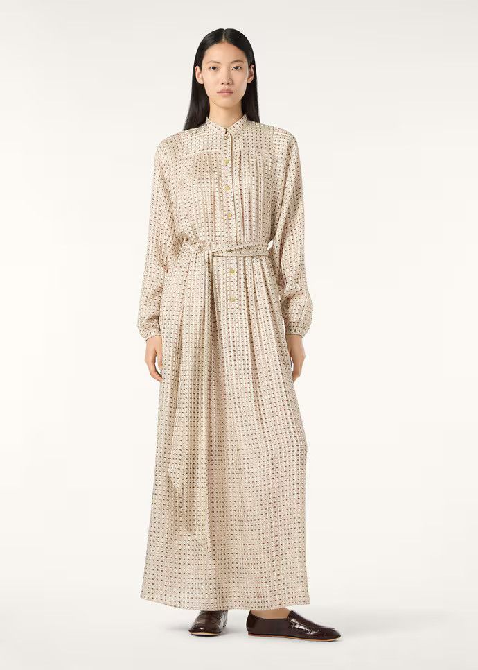 Loro Piana os11x0326 FAQ6125 Leslie Dress in Ivory/Brown Size M / US 6-8 / IT 42-44 - 6 Thumbnail