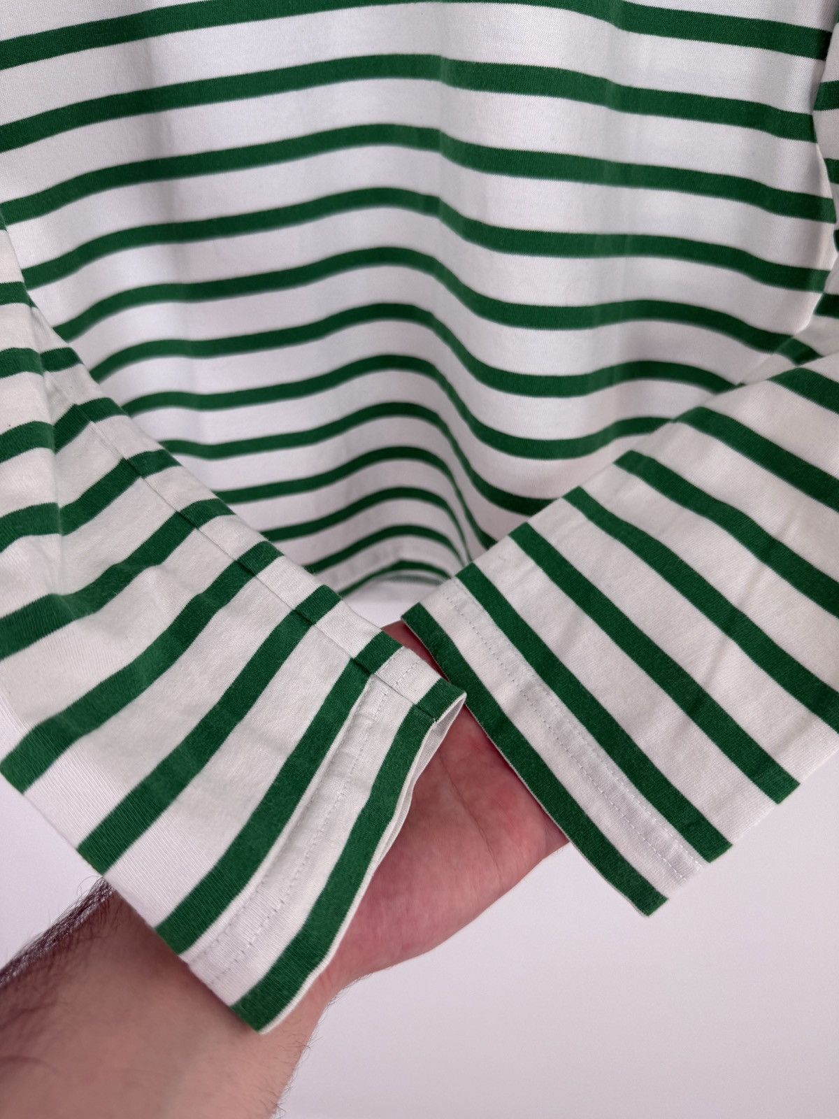 Other Breton Shirt Co. Sailor White Green Stripe Long Sleeve Size US XXL / EU 58 / 5 - 5 Thumbnail