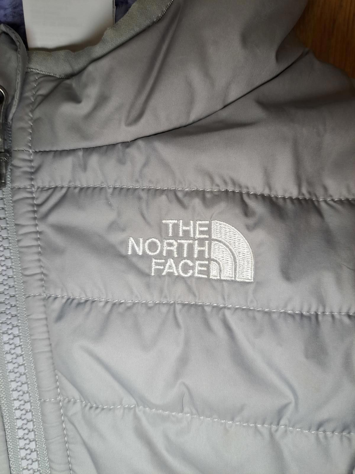 The North Face North Face Puffer Fleece Jacket Baby 6-12M Gray Reversible Size ONE SIZE - 3 Thumbnail