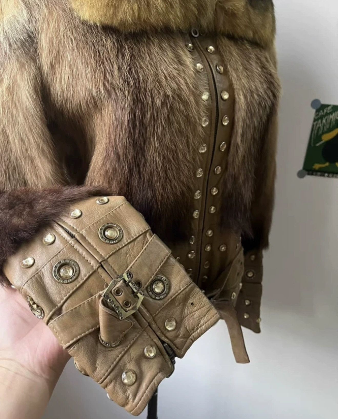 Vintage Raccoon Fur Vintage Leather Jacket Size S / US 4 / IT 40 - 5 Thumbnail
