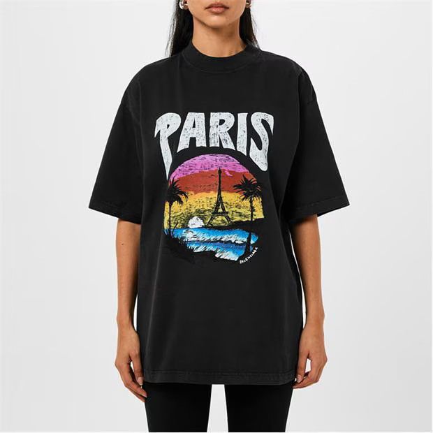 Balenciaga o1g2r1mq0924 T Shirts in Black Size S / US 4 / IT 40 - 3 Thumbnail
